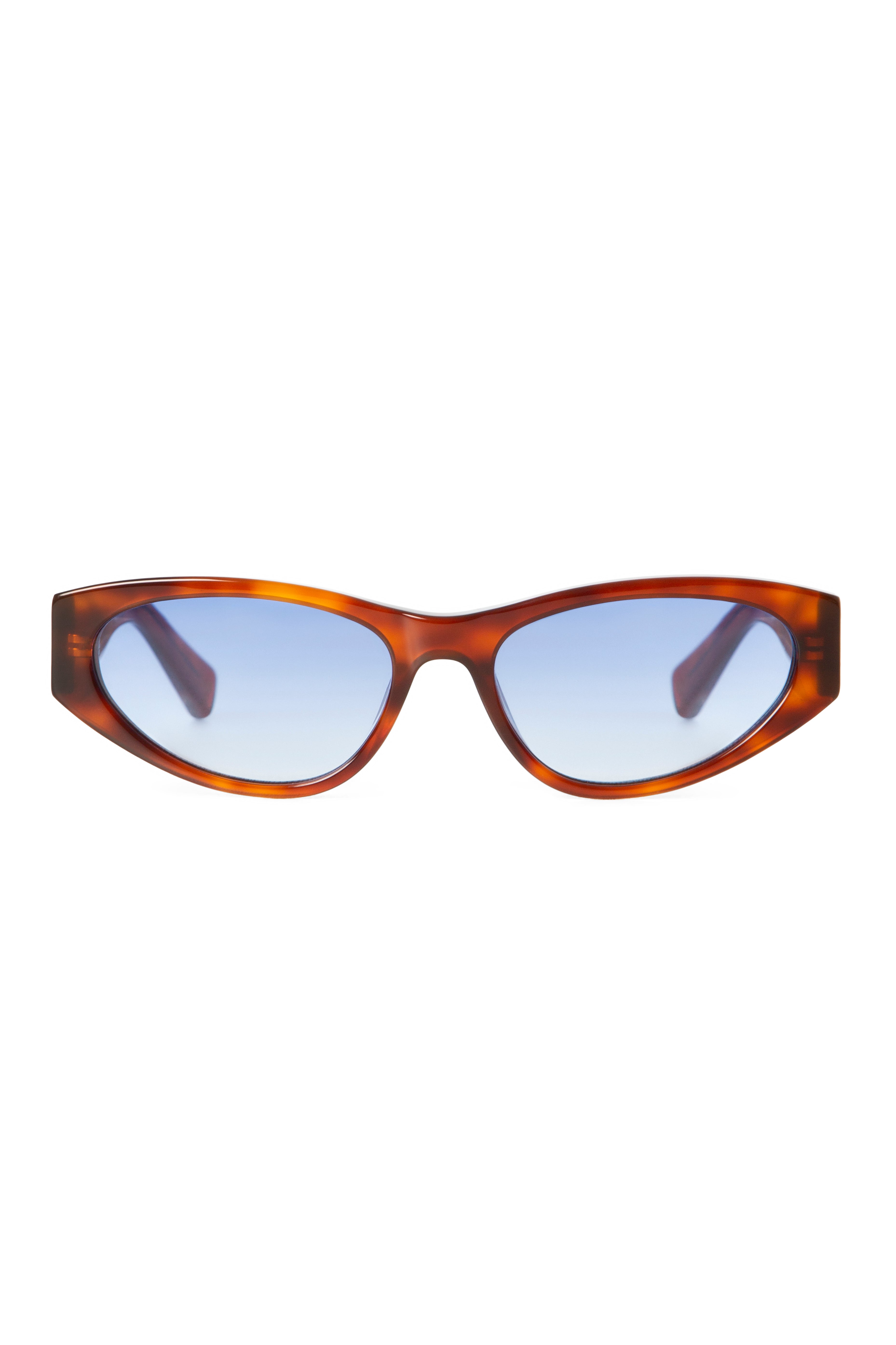 Transparent Gradient Blue Havana Sunglasses