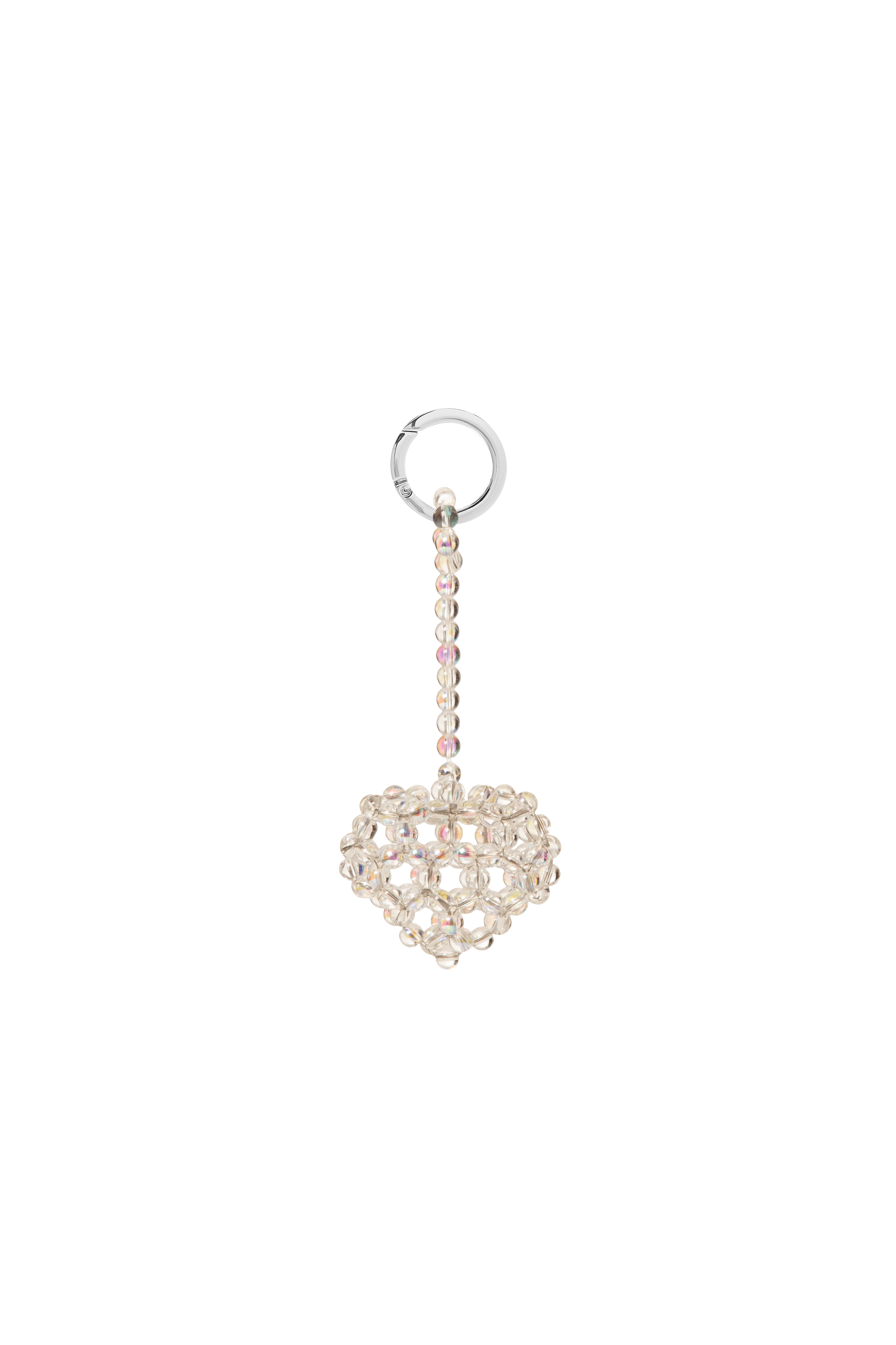 Iridescent Heart-Shaped Keychain