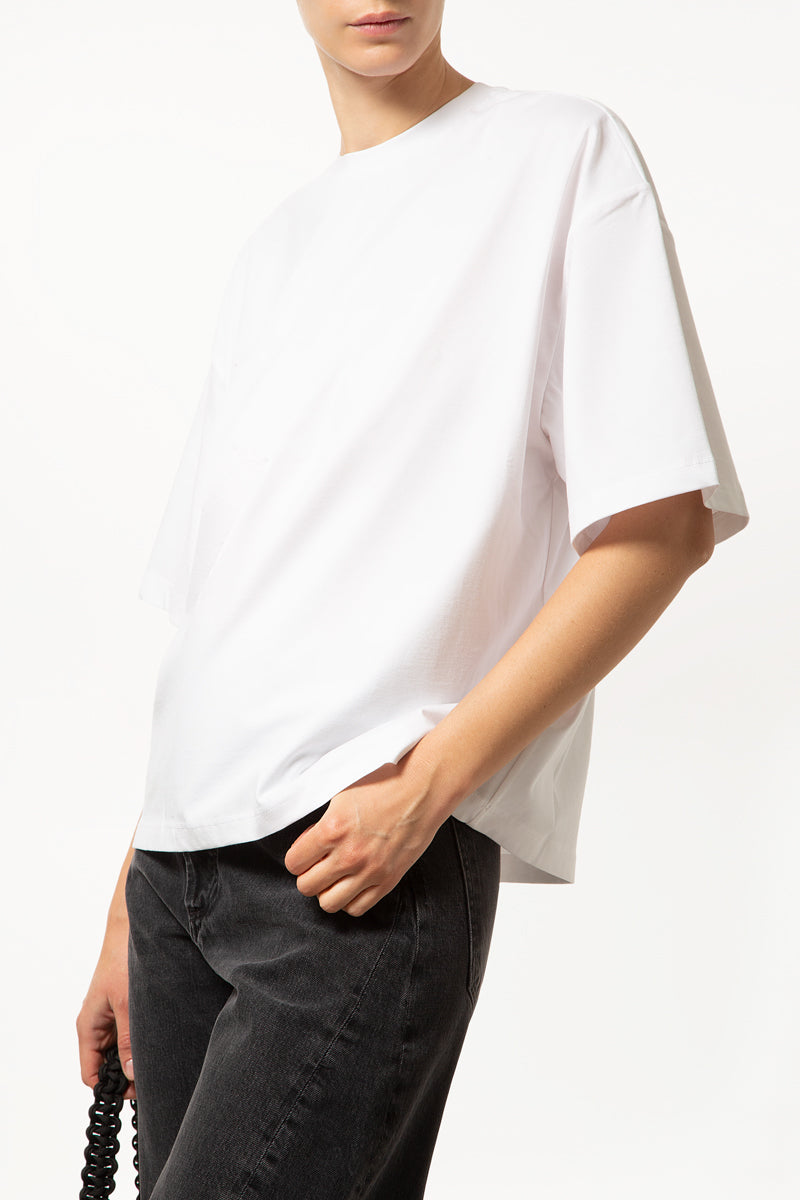 White Back Embroidery T-Shirt