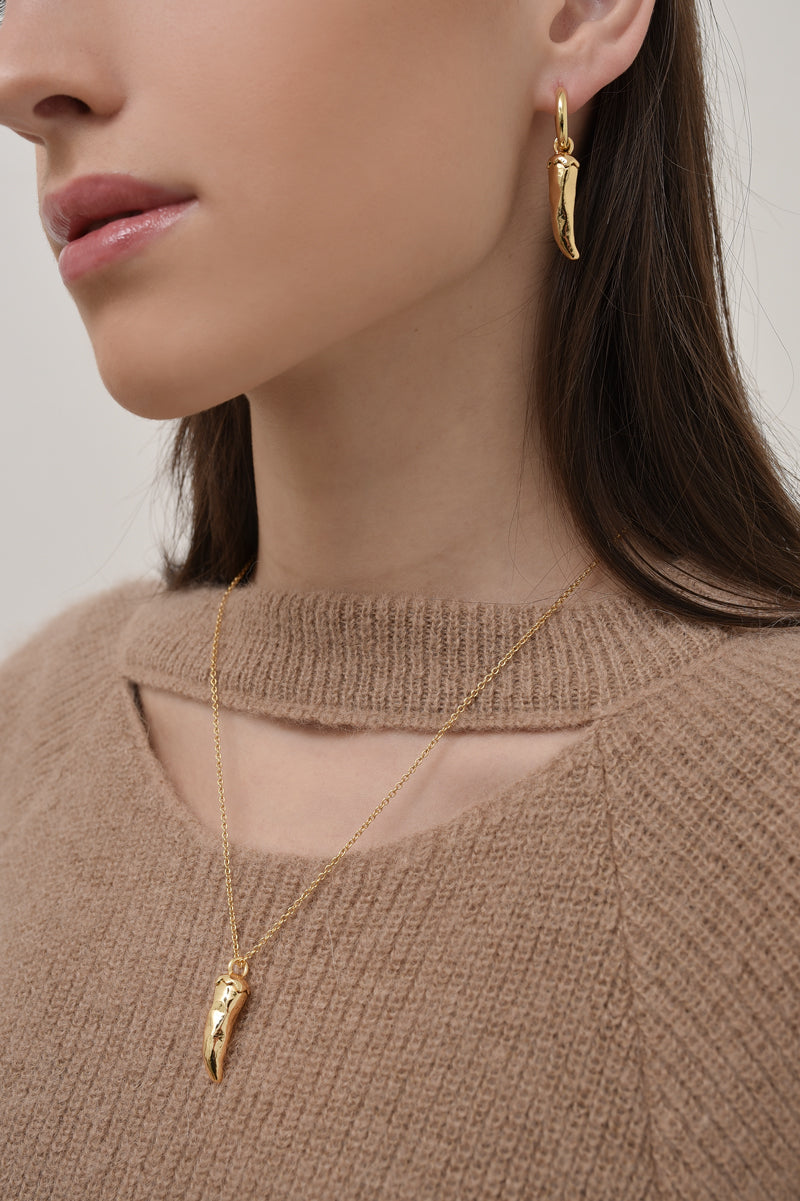Gold Chilli Necklace