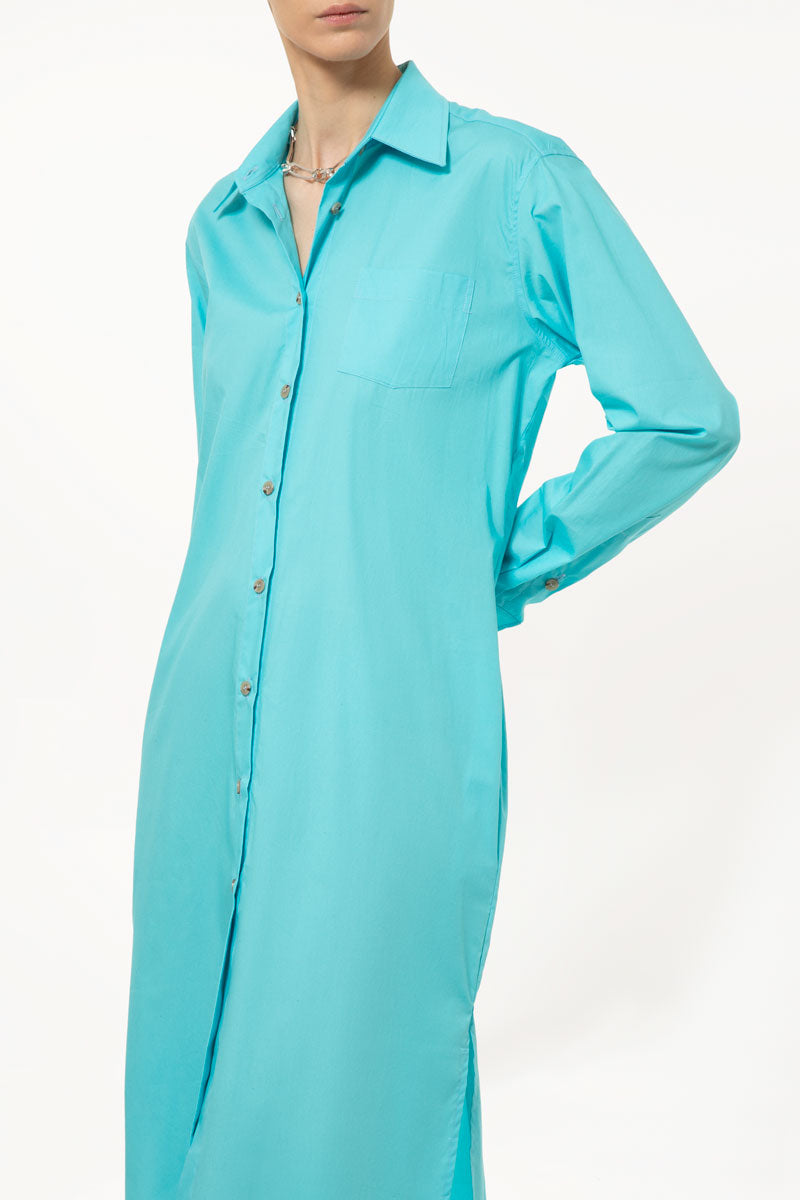 Turquoise Longline Shirt