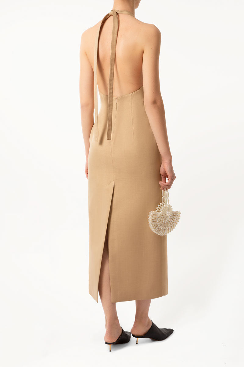 Beige Knot Dress