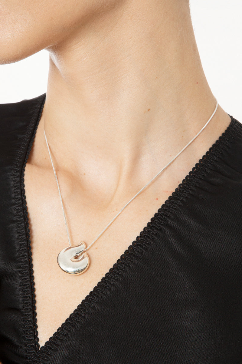 Silver Flame Necklace