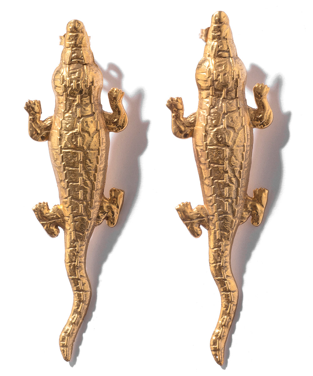 Small Crocodile Earrings
