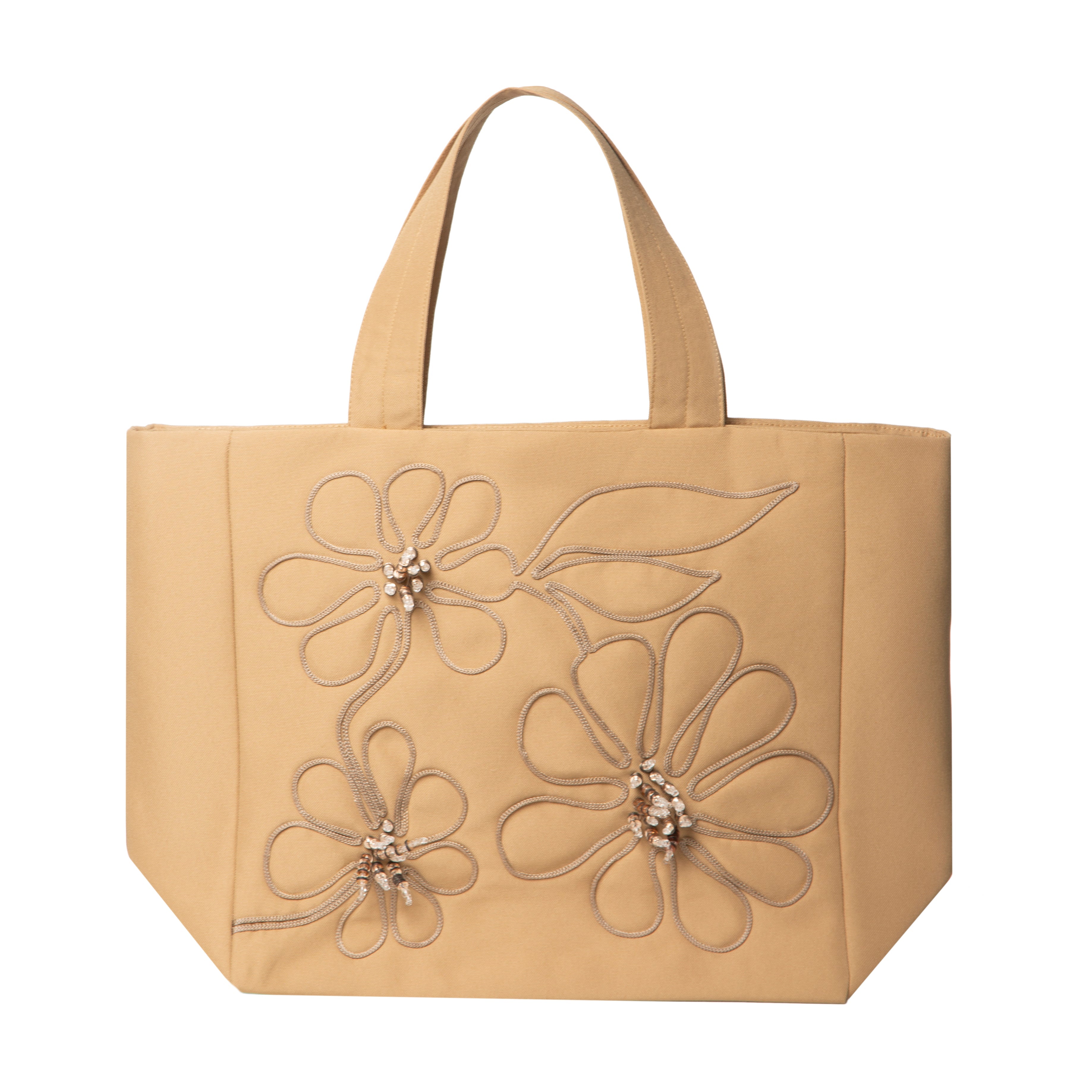Beige Lila Tote Bag