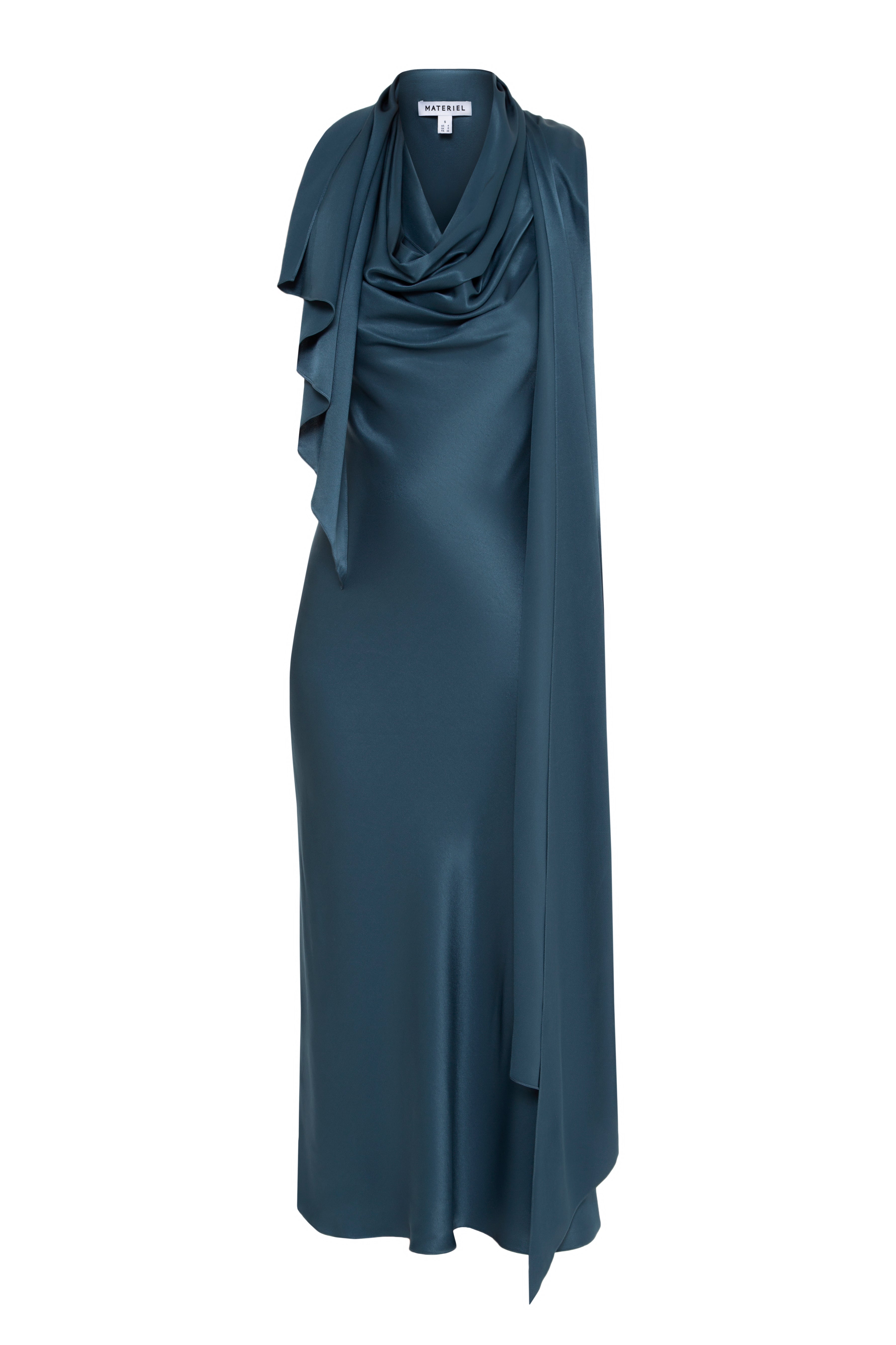 Teal Double Scarf Dress