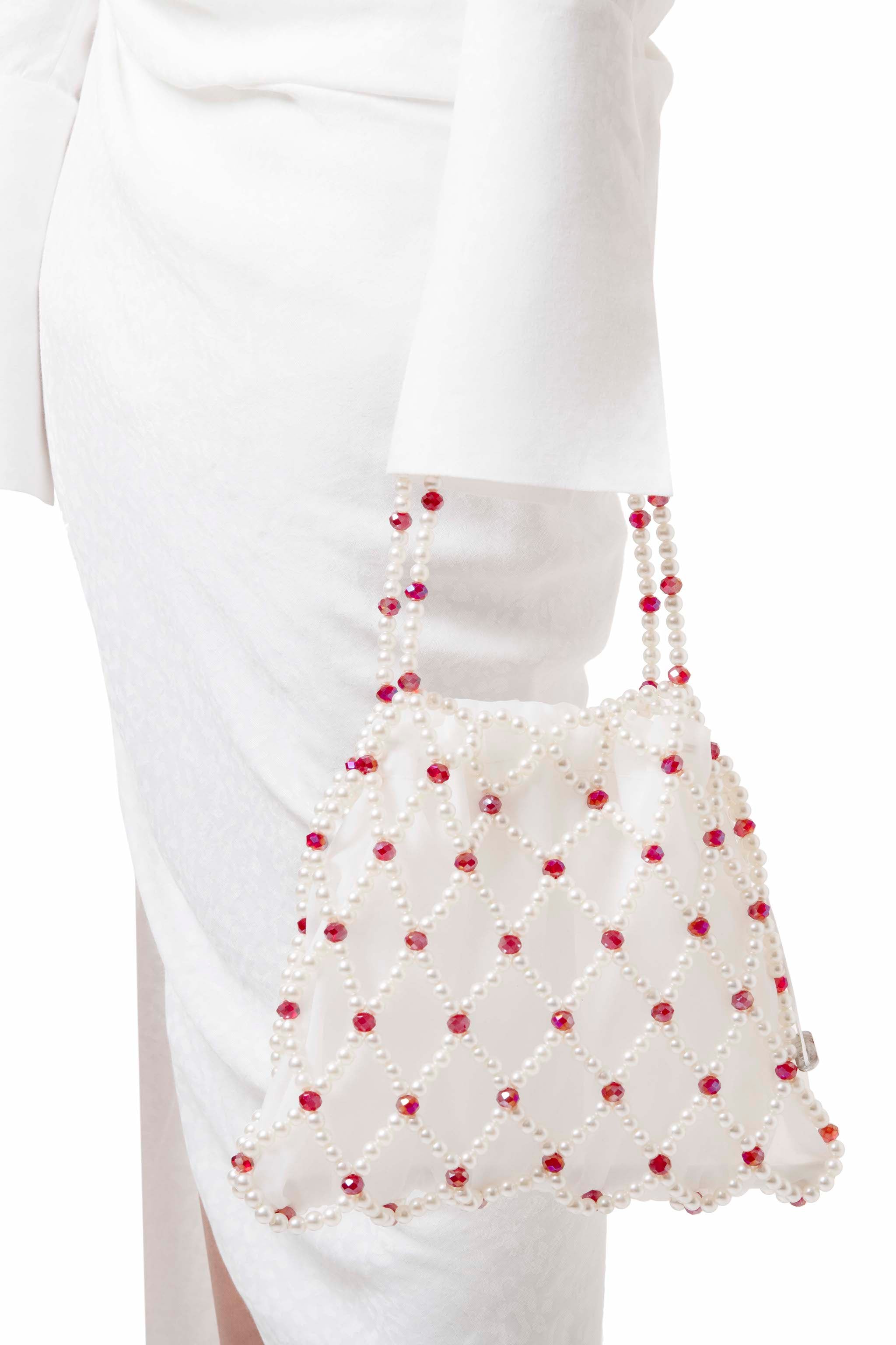 Ivory & Red Belle Shoulder Bag