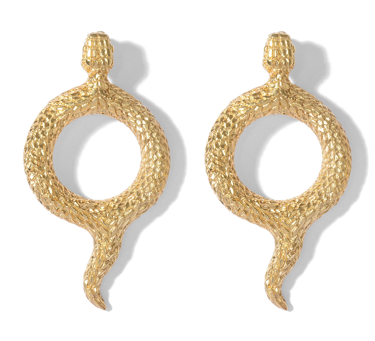Round Snake Earrings