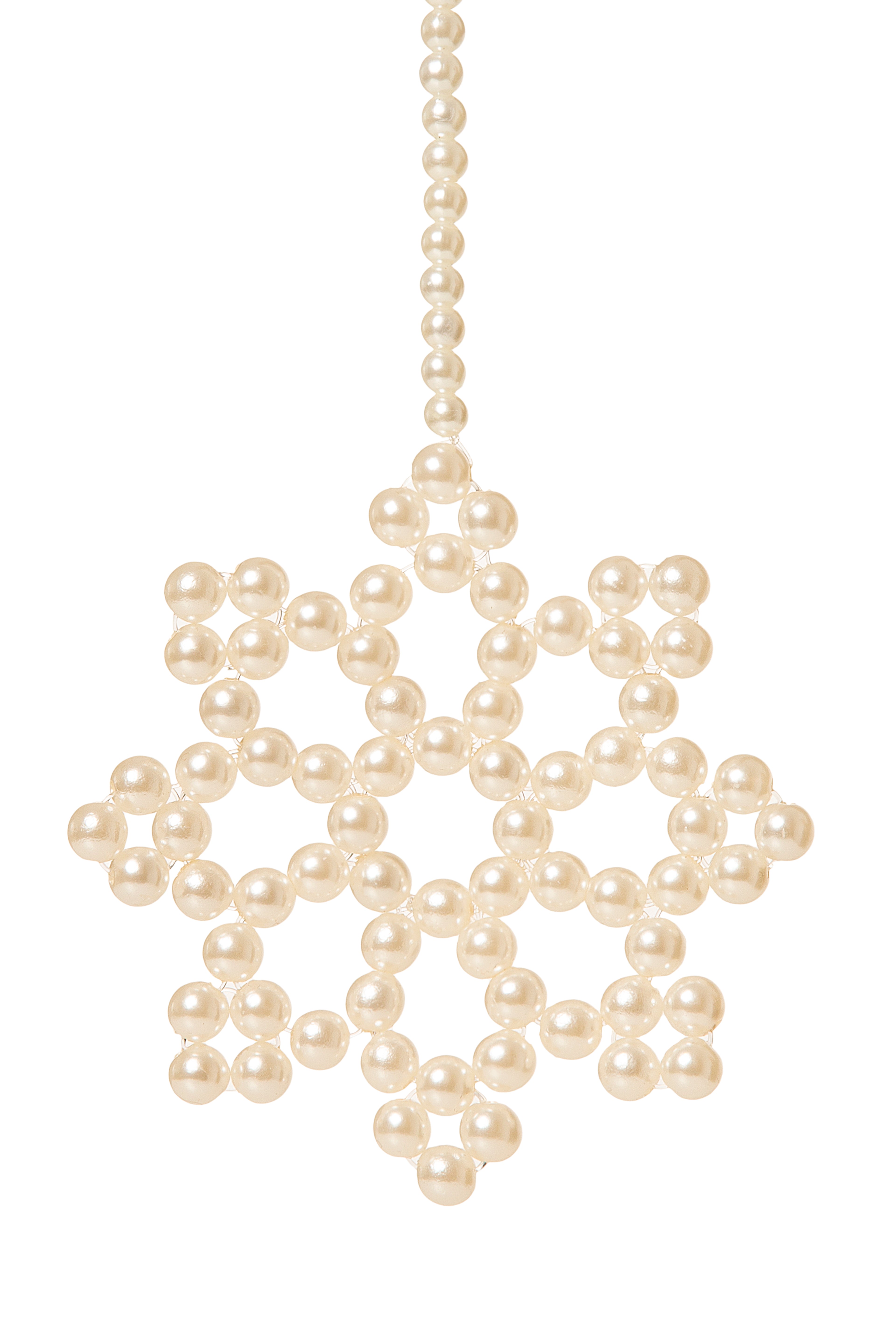 Ivory Snowflake Keychain