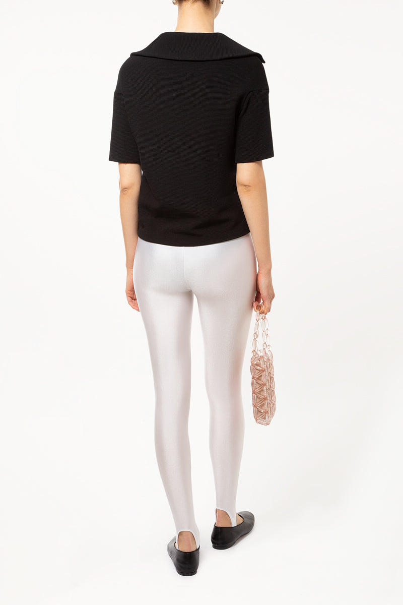 Hearted White Stirrup Leggings