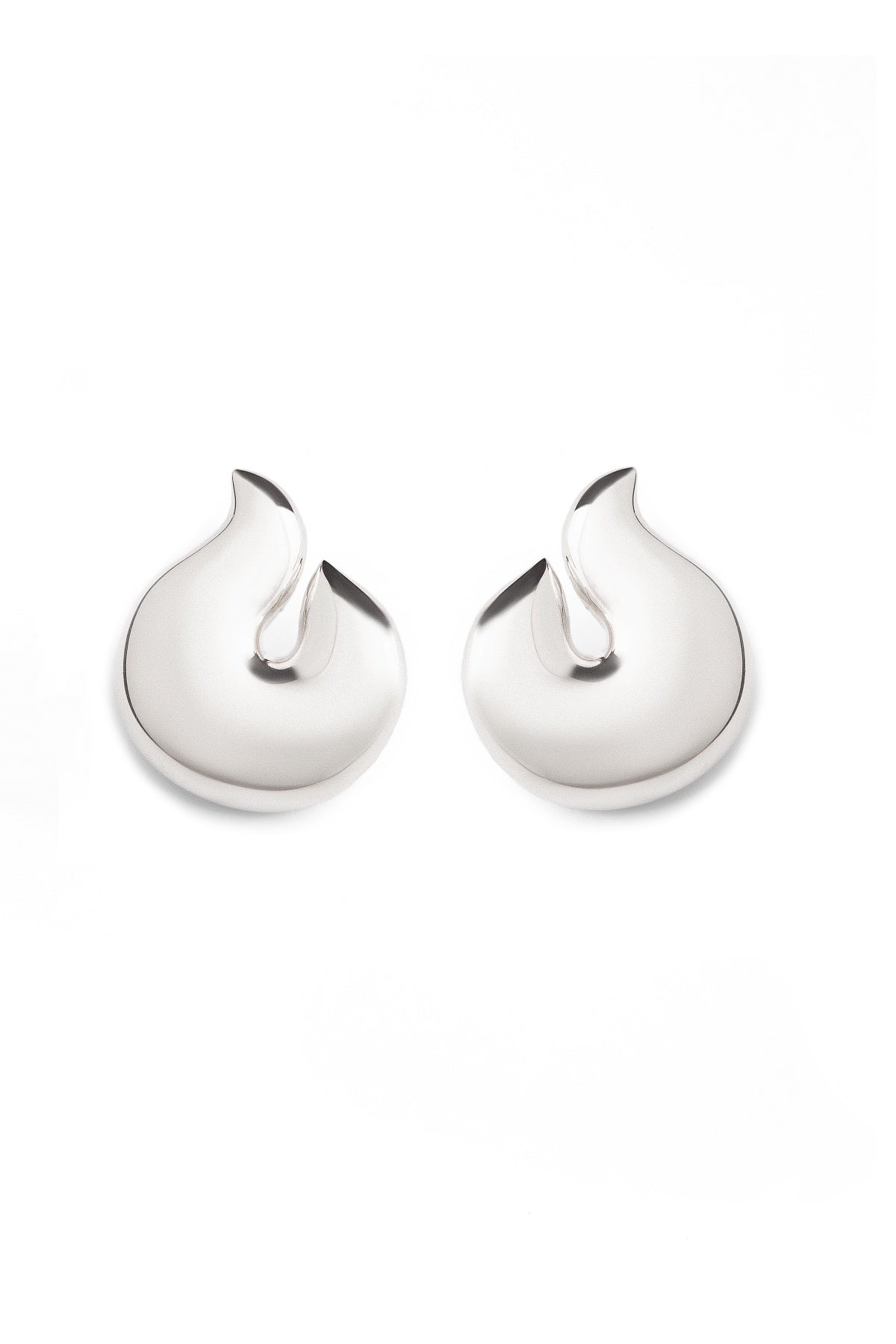 Silver Flame Earrings