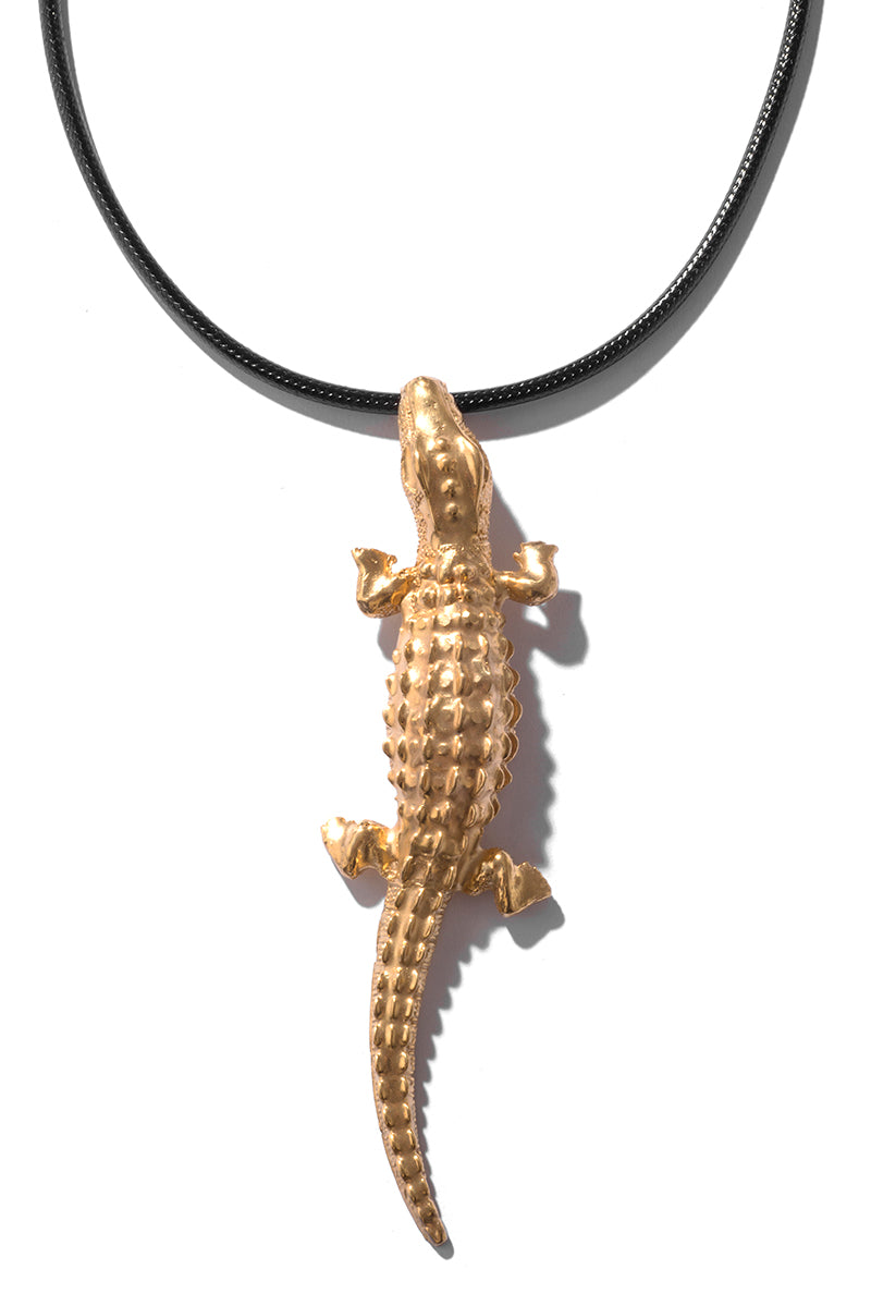 Gold Lizard Necklace