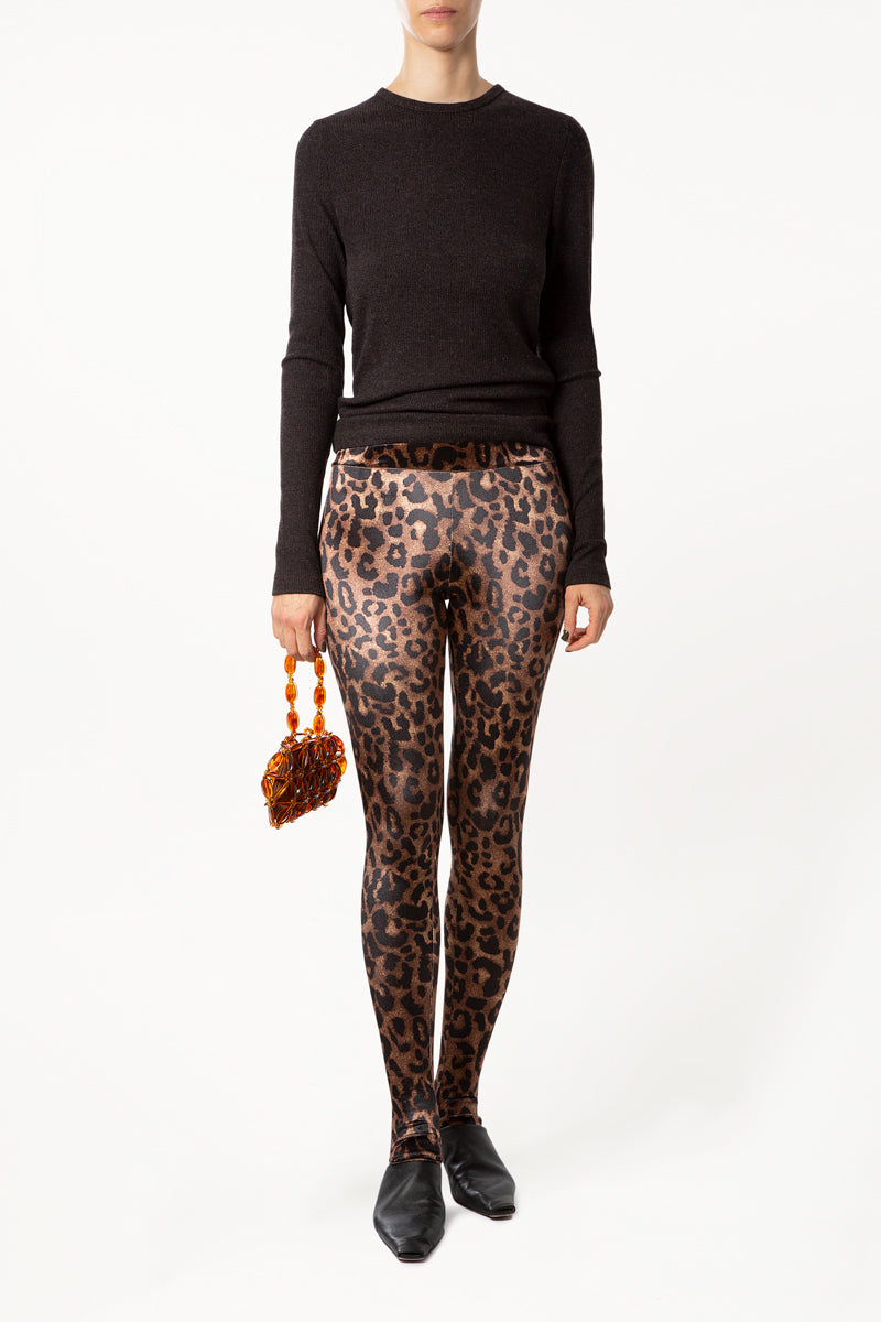 Leopard-Print Stirrup Leggings