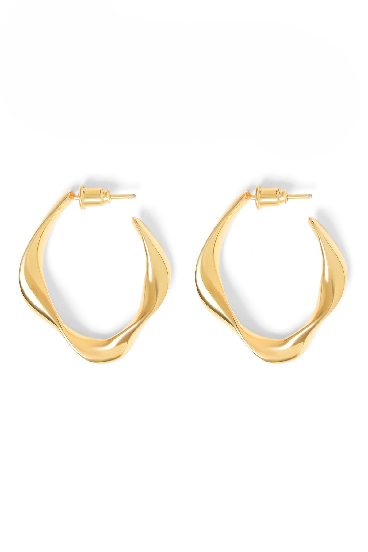 Gold Twisted Hoops