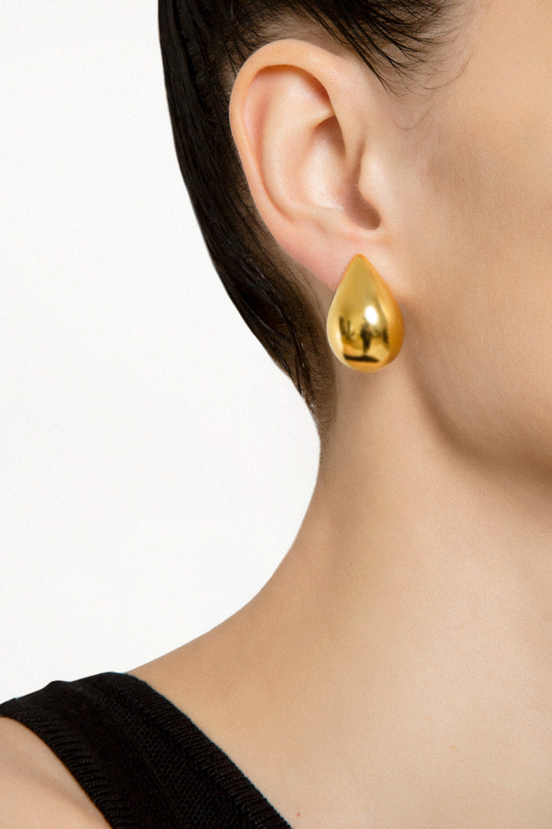 Gold Teardrop Studs