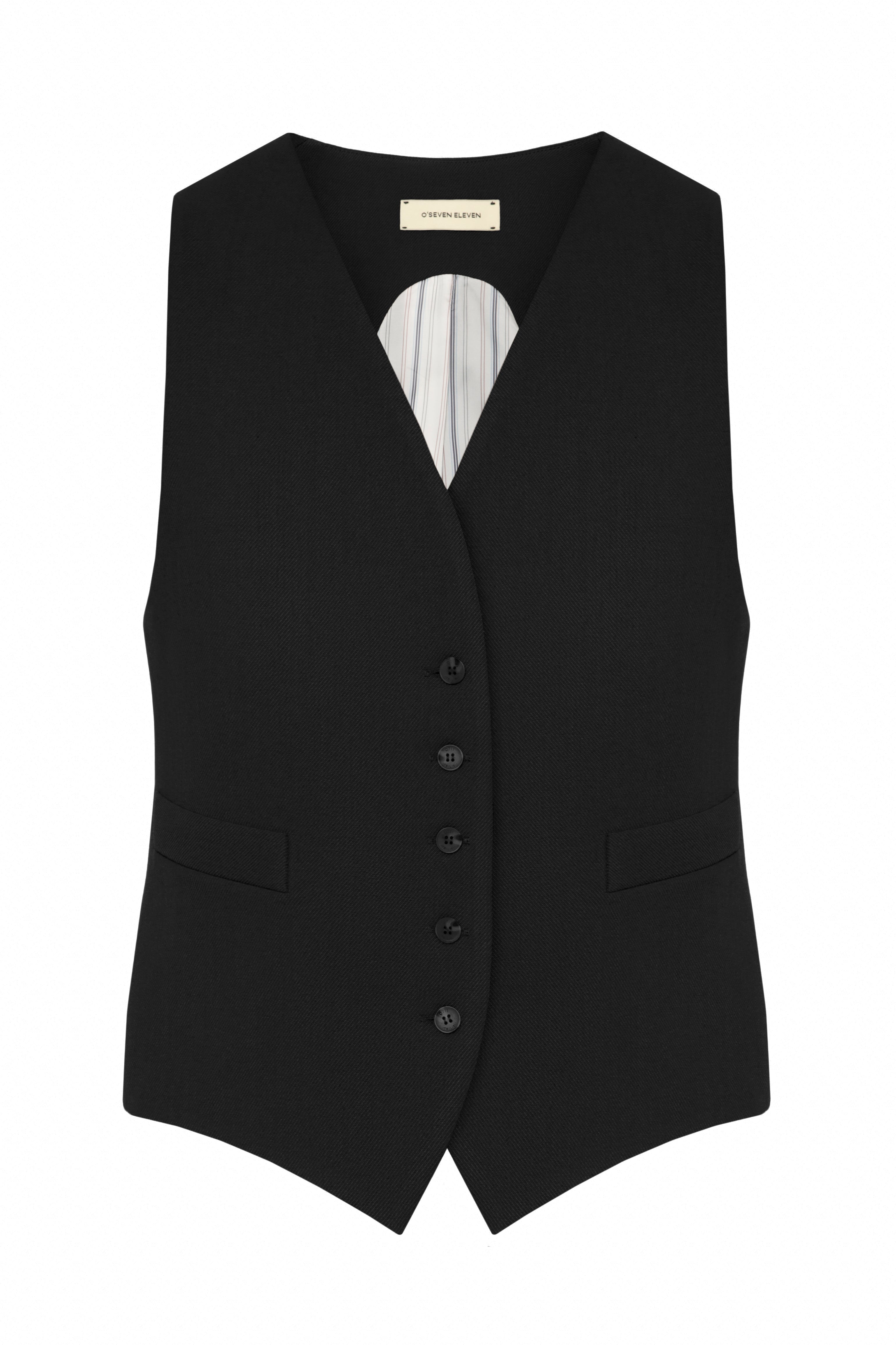 Black Twill Waistcoat