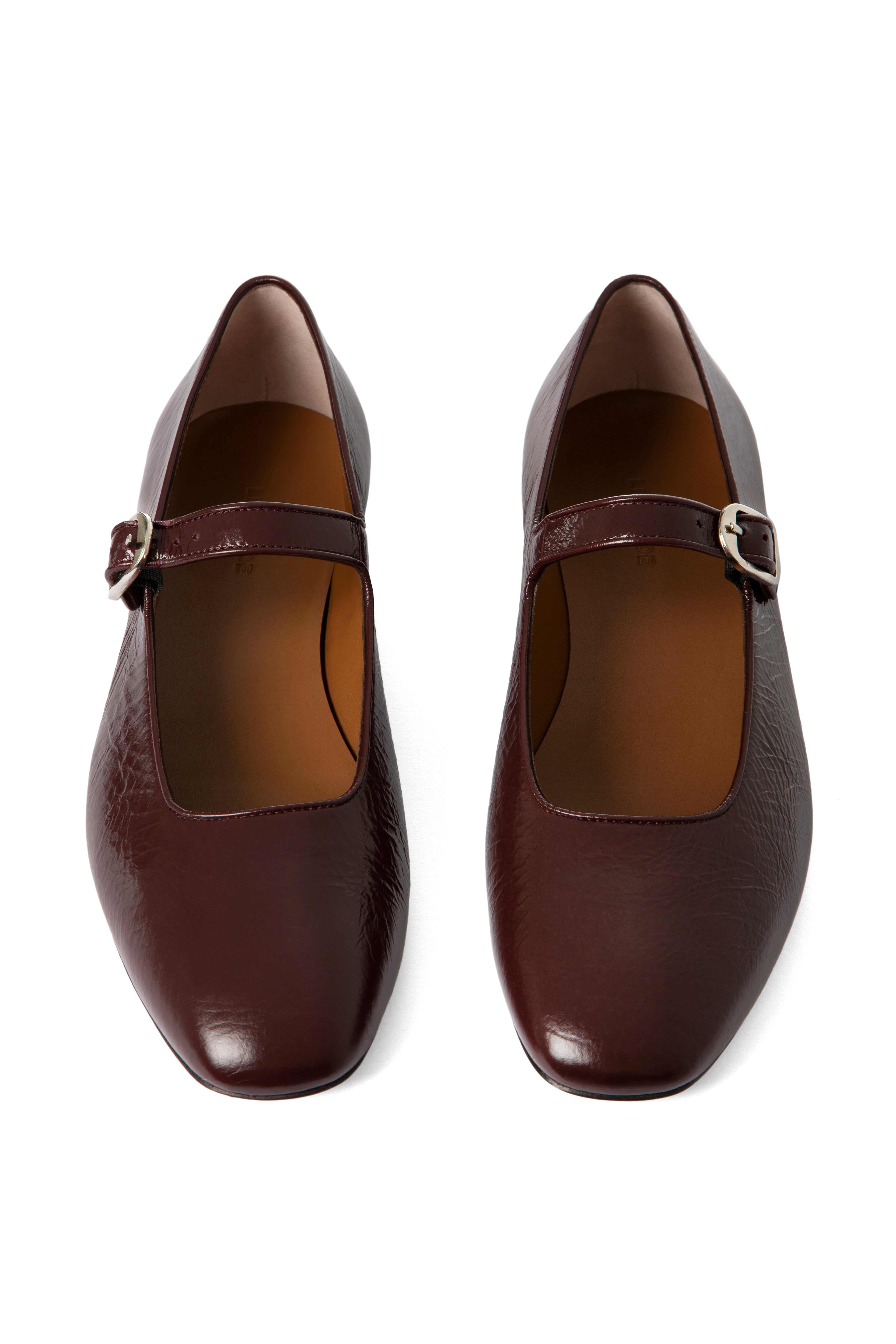 Aubergine Mary Jane Flats