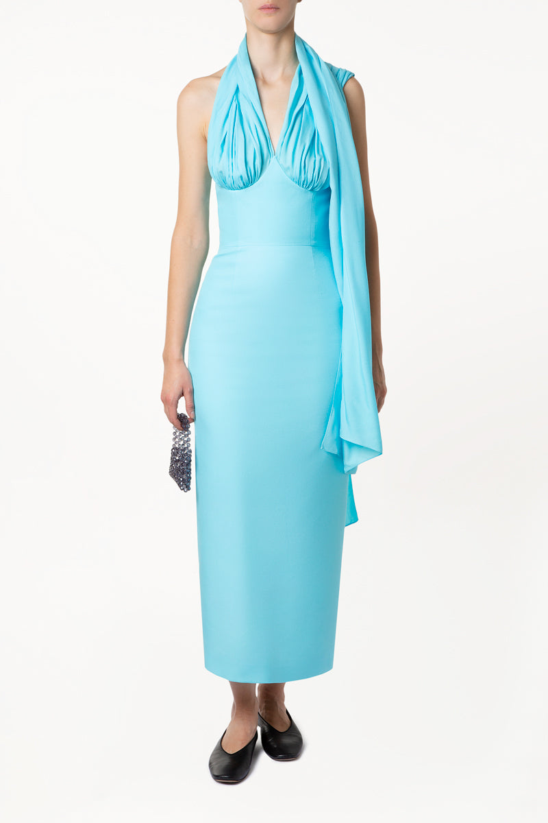 Turquoise Scarf Dress