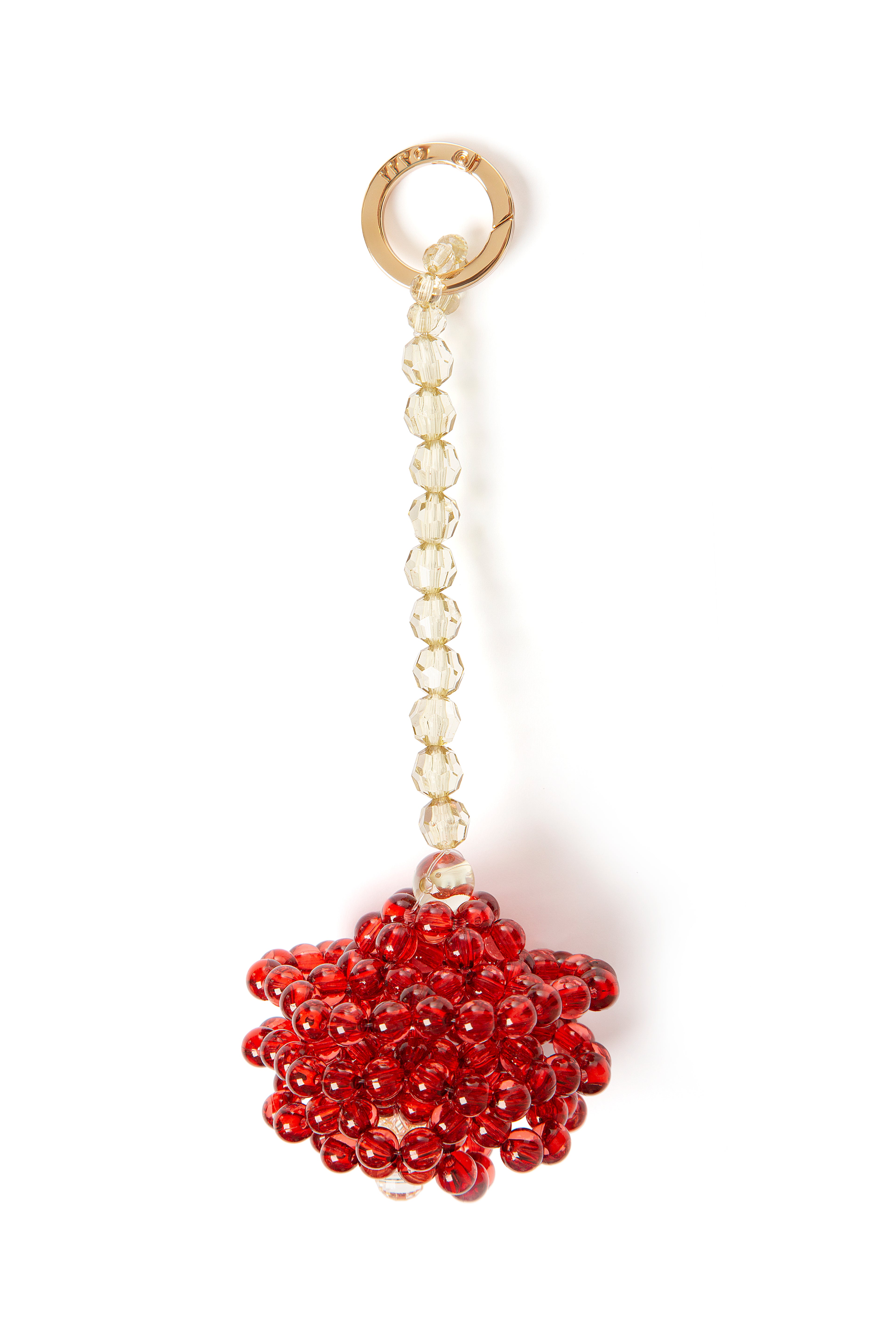 Bordeaux Rose-Shaped Keychain