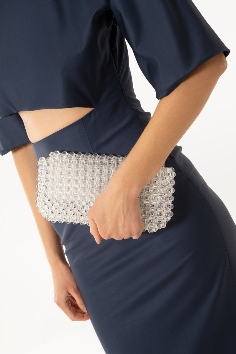 Transparent Clover Clutch