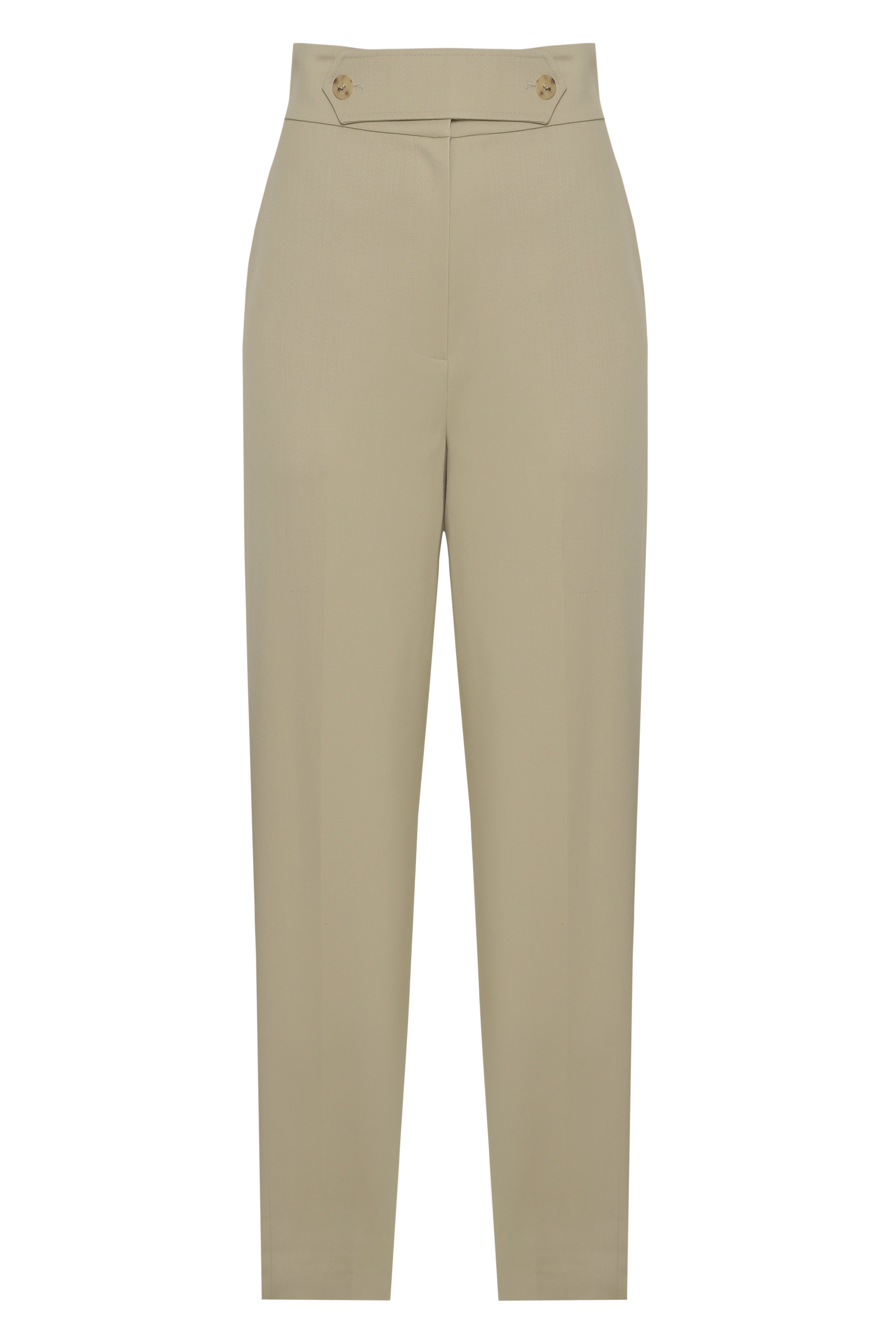 Beige Straight Pants