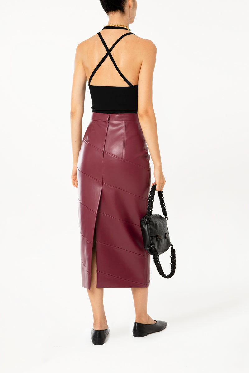 Bordeaux Pencil Skirt