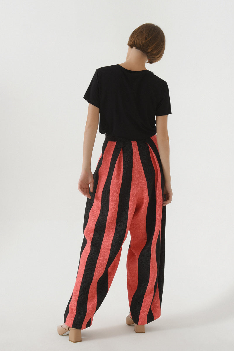 Red Striped Culottes