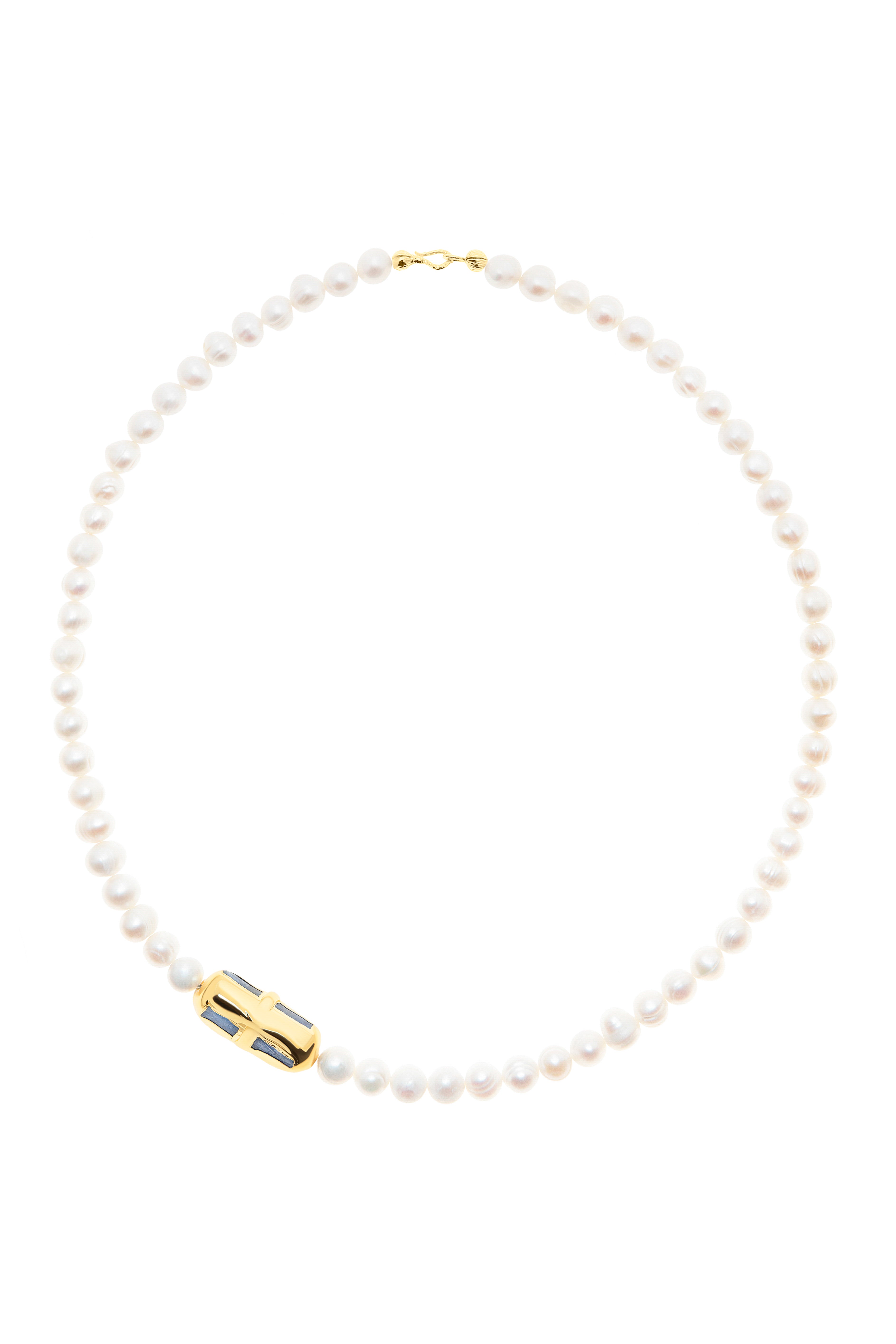 Baguette Pearl Necklace
