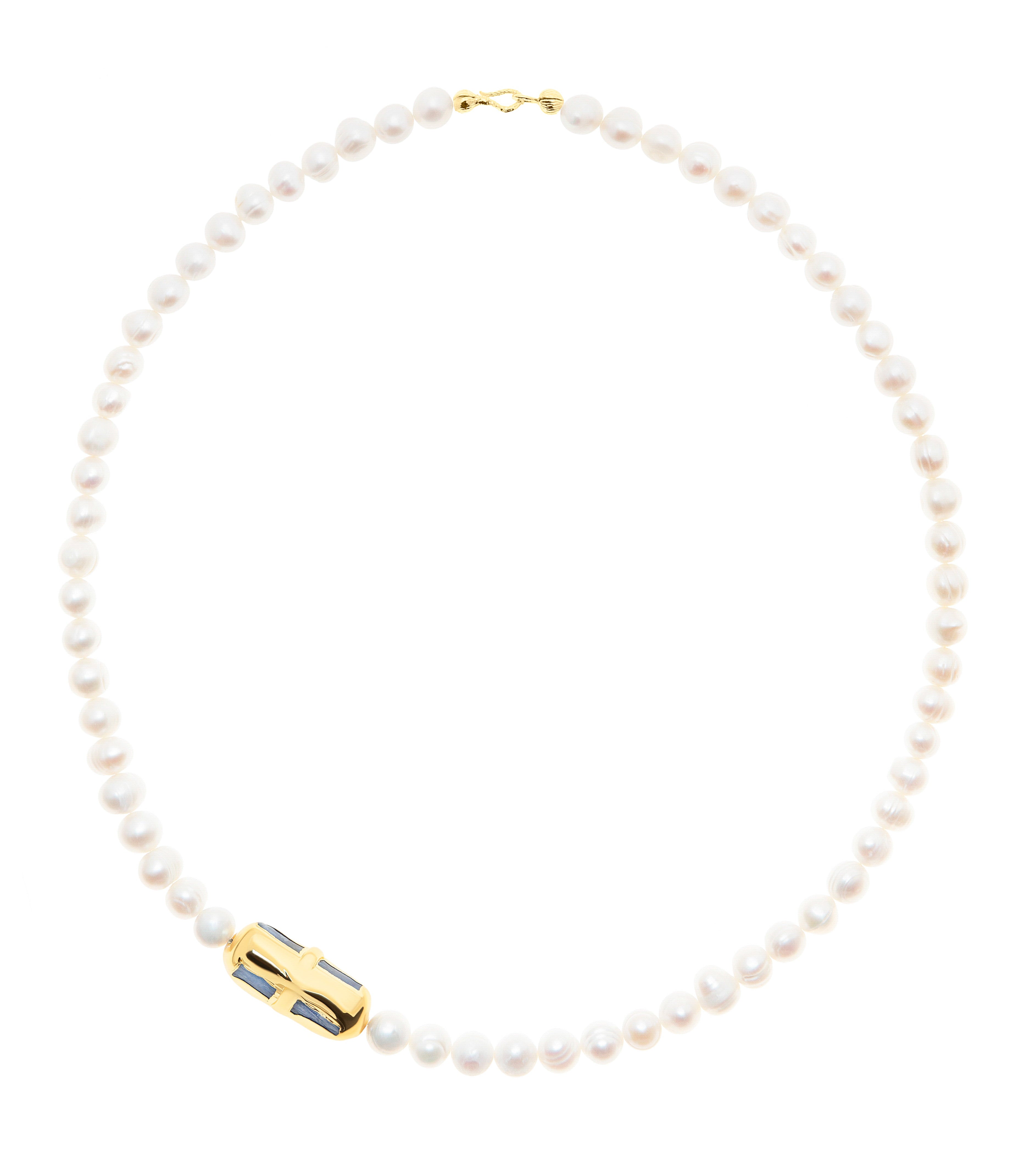 Baguette Pearl Necklace