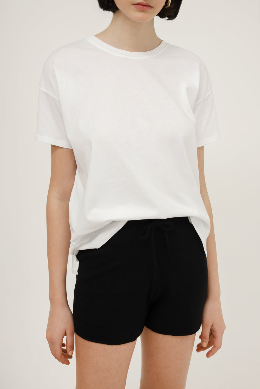 Black Cashmere Shorts