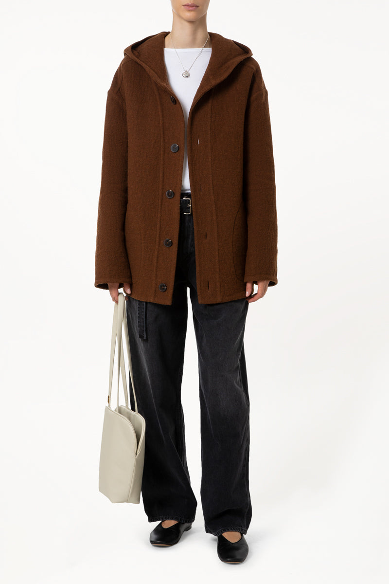 Cognac Hooded Jacket