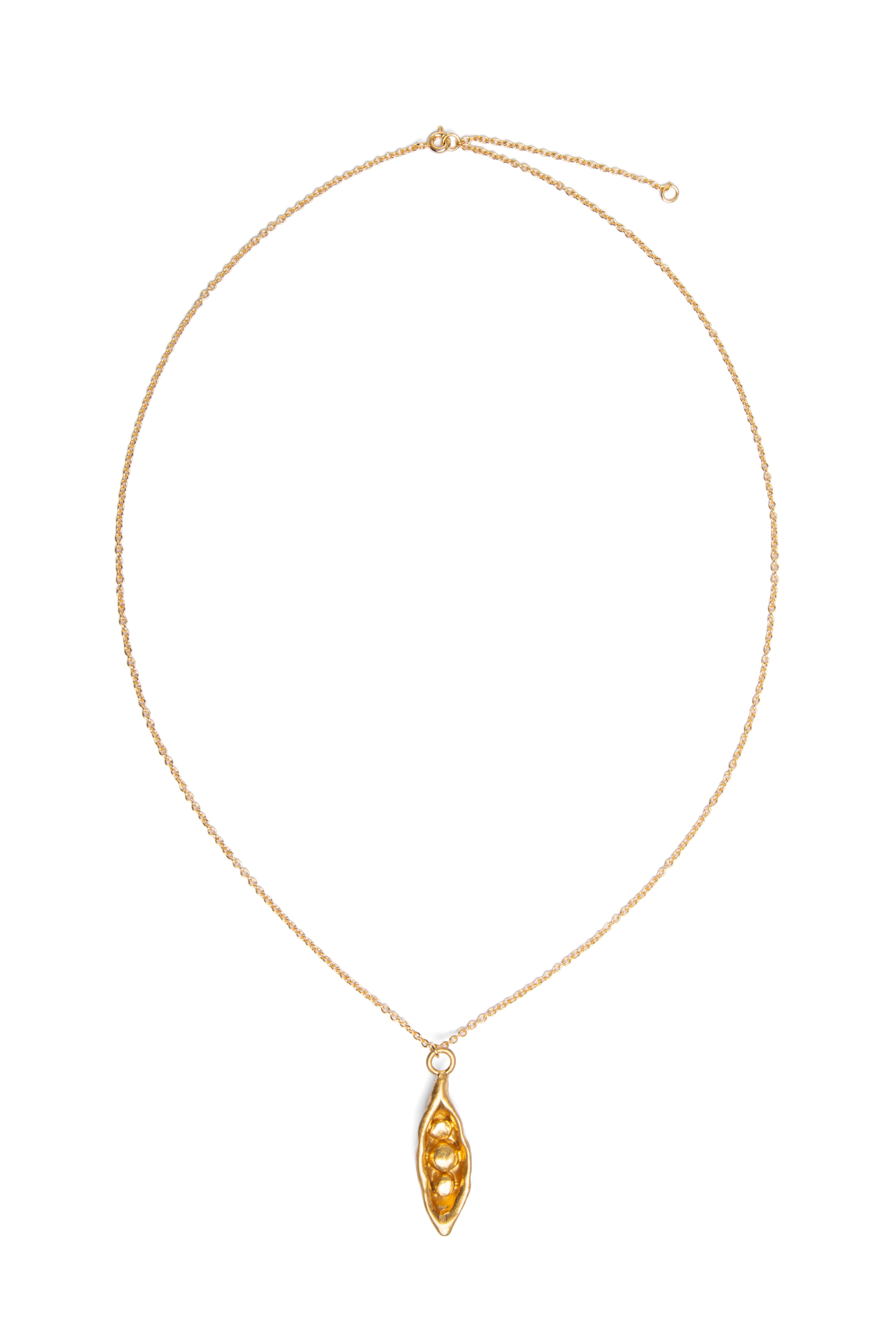 Gold Pea Necklace