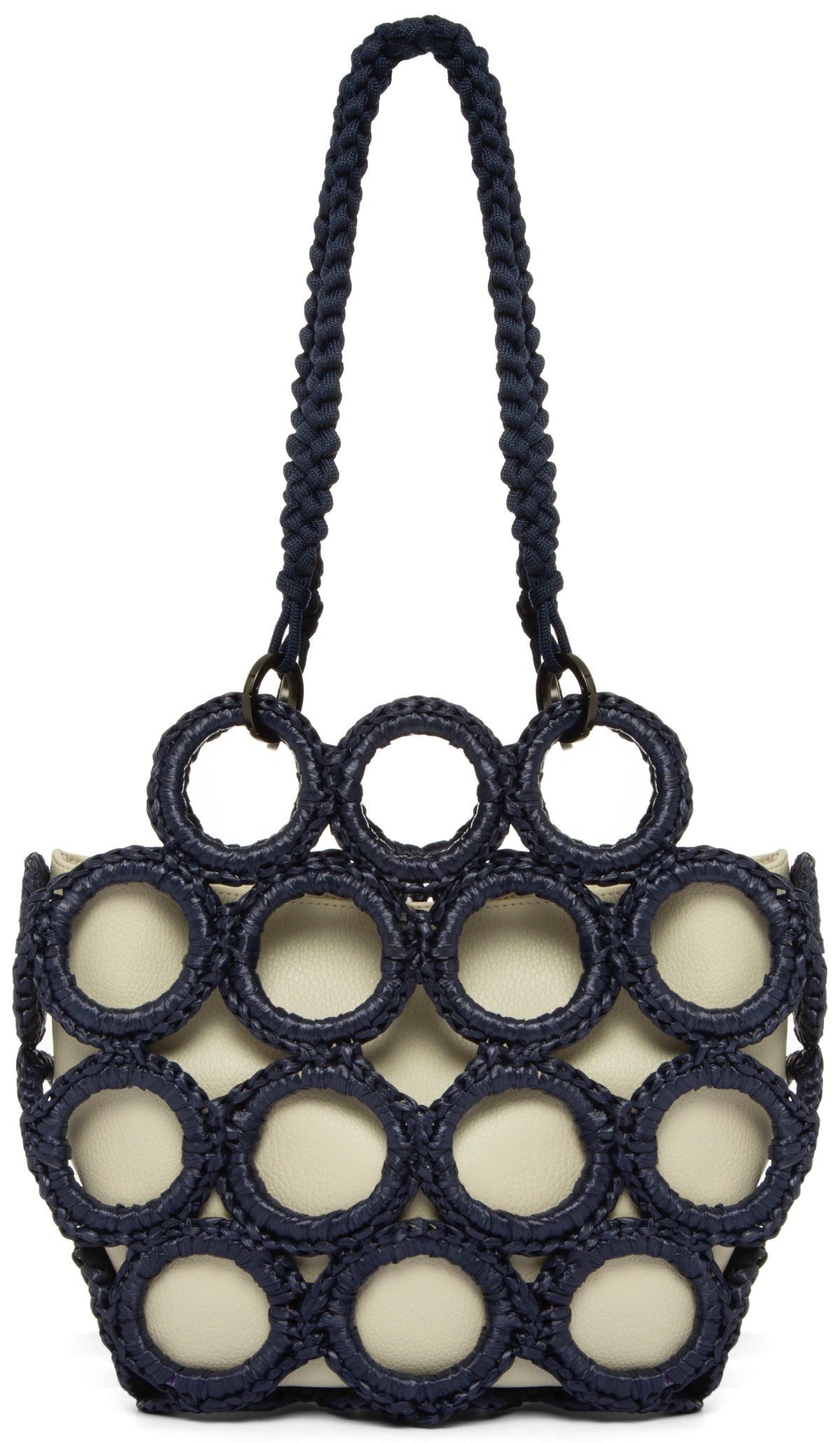 Navy Blue & Milk Olympia Tote