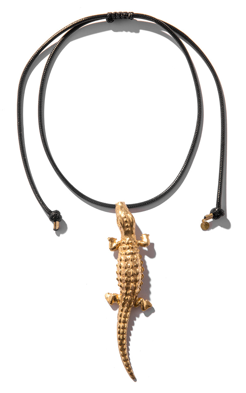 Gold Lizard Necklace