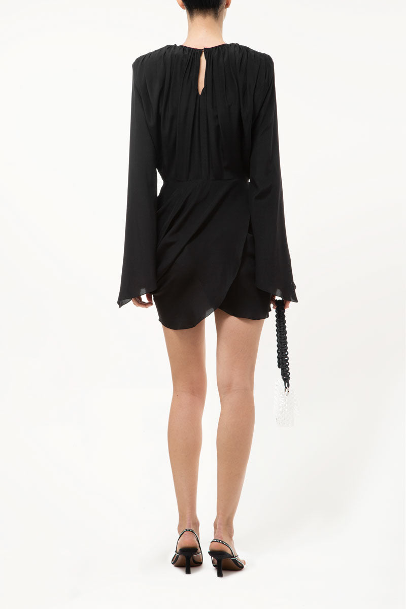 Black Draped Dress