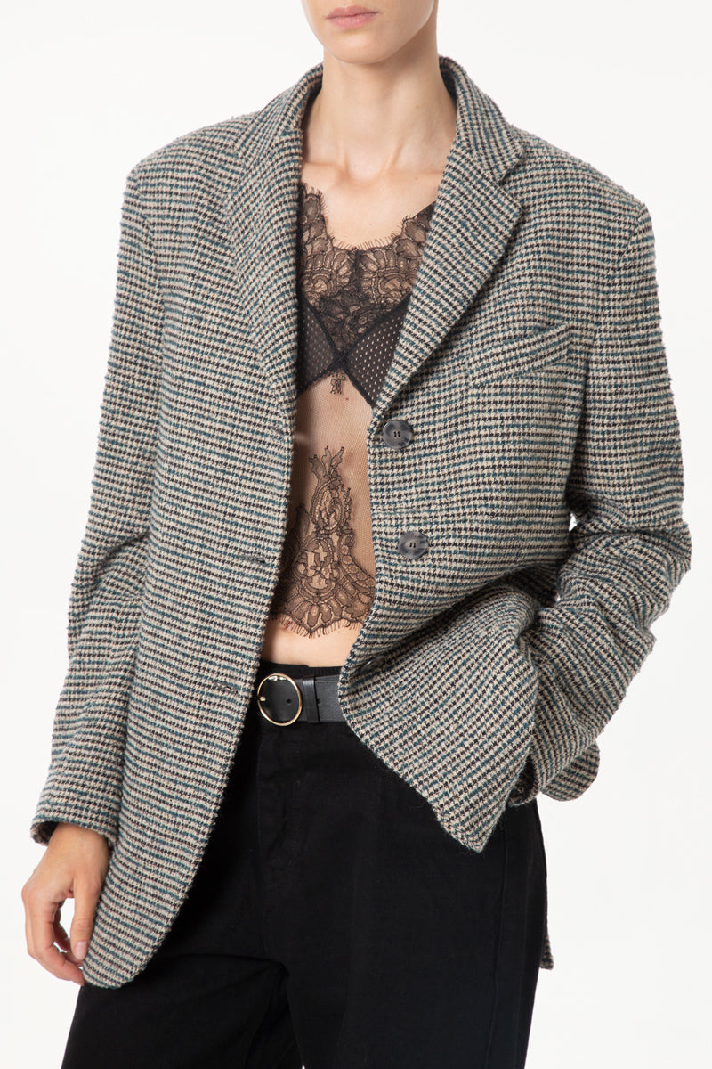 Grey Checked Blazer