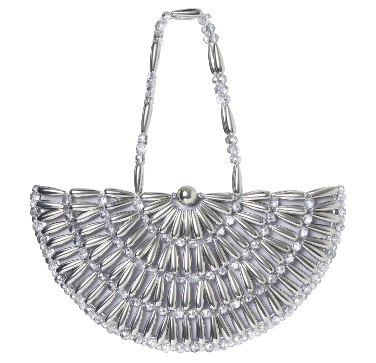 Silver Large Selene Top Handle Bag