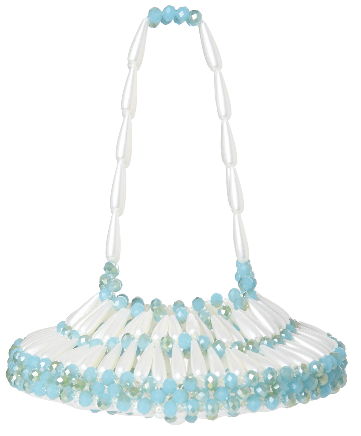 Ivory & Turquoise Allie Top Handle Bag