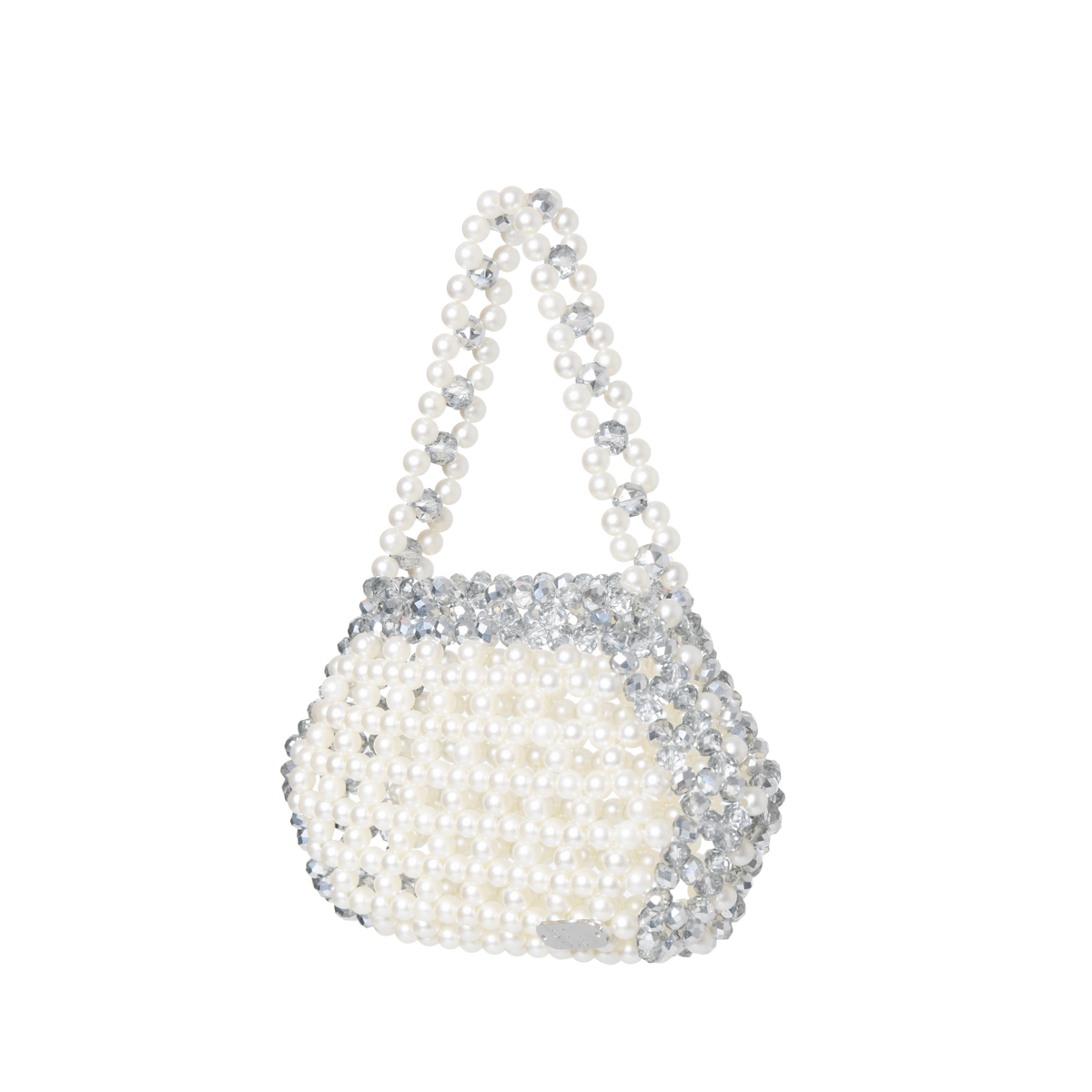 Ivory & Silver Ella Mini Top Handle Bag
