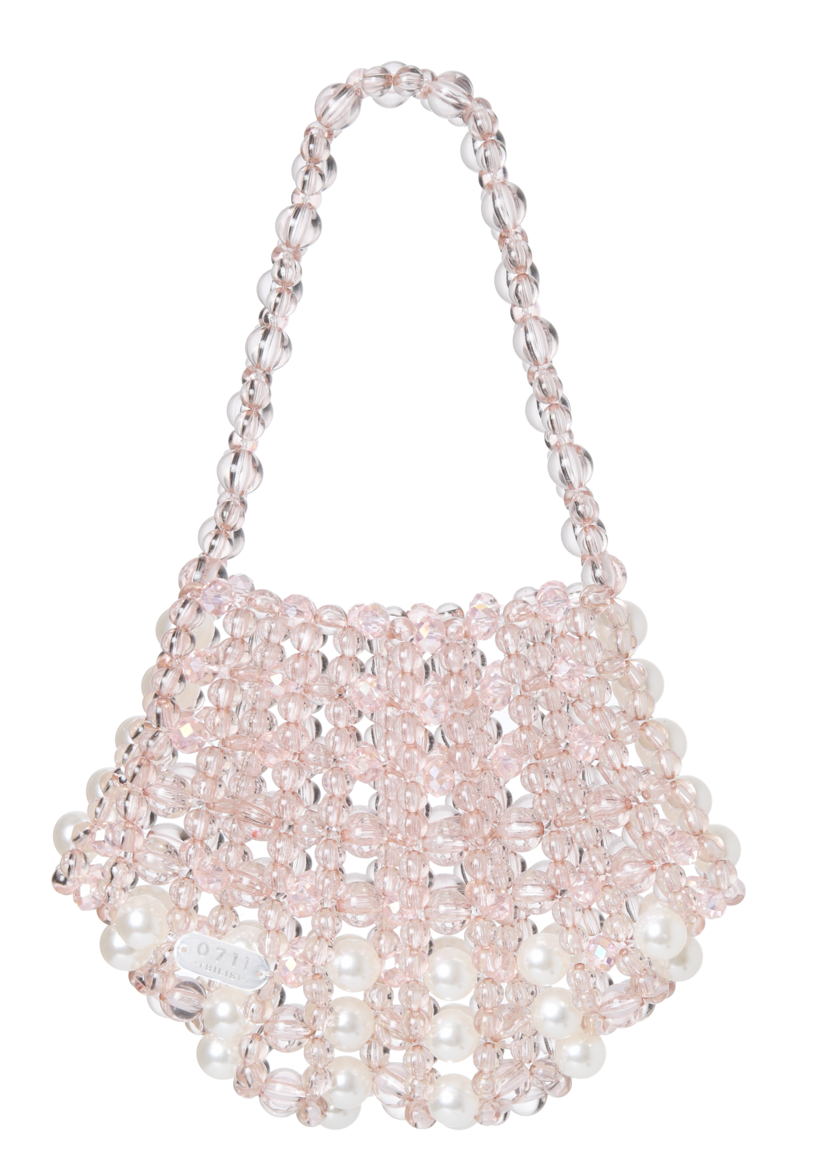 Ivory & Dusty Rose Small Arielle Top Handle Bag