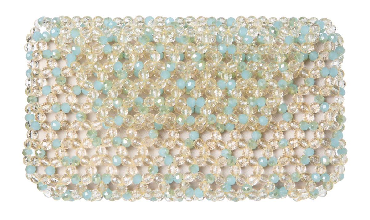 Champagne & Turquoise June Clutch