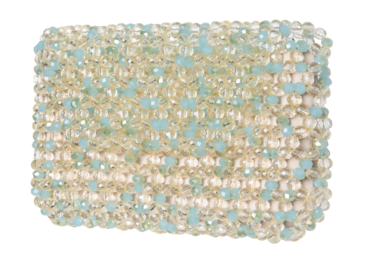 Champagne & Turquoise June Clutch