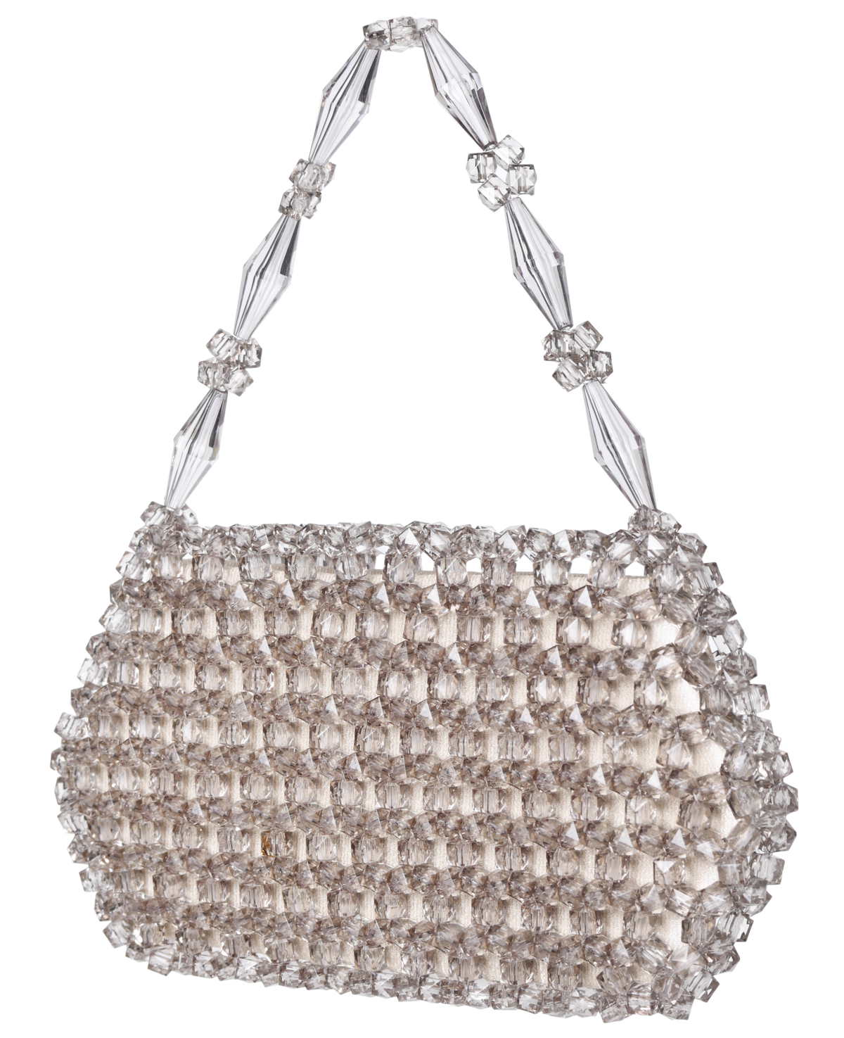 Grey & Champagne Lizzie Top Handle Bag