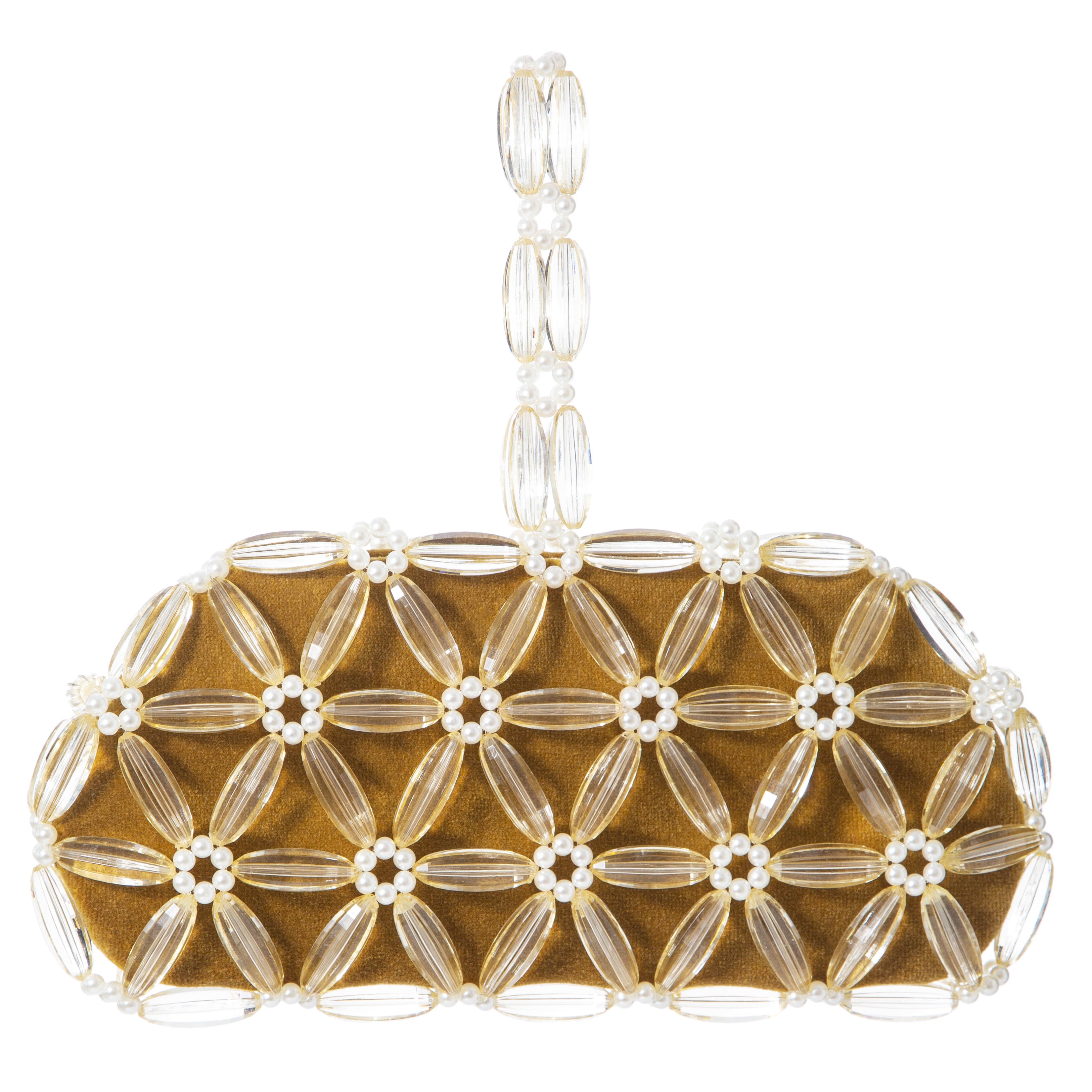 Honey Mustard & Ivory Tebea Clutch