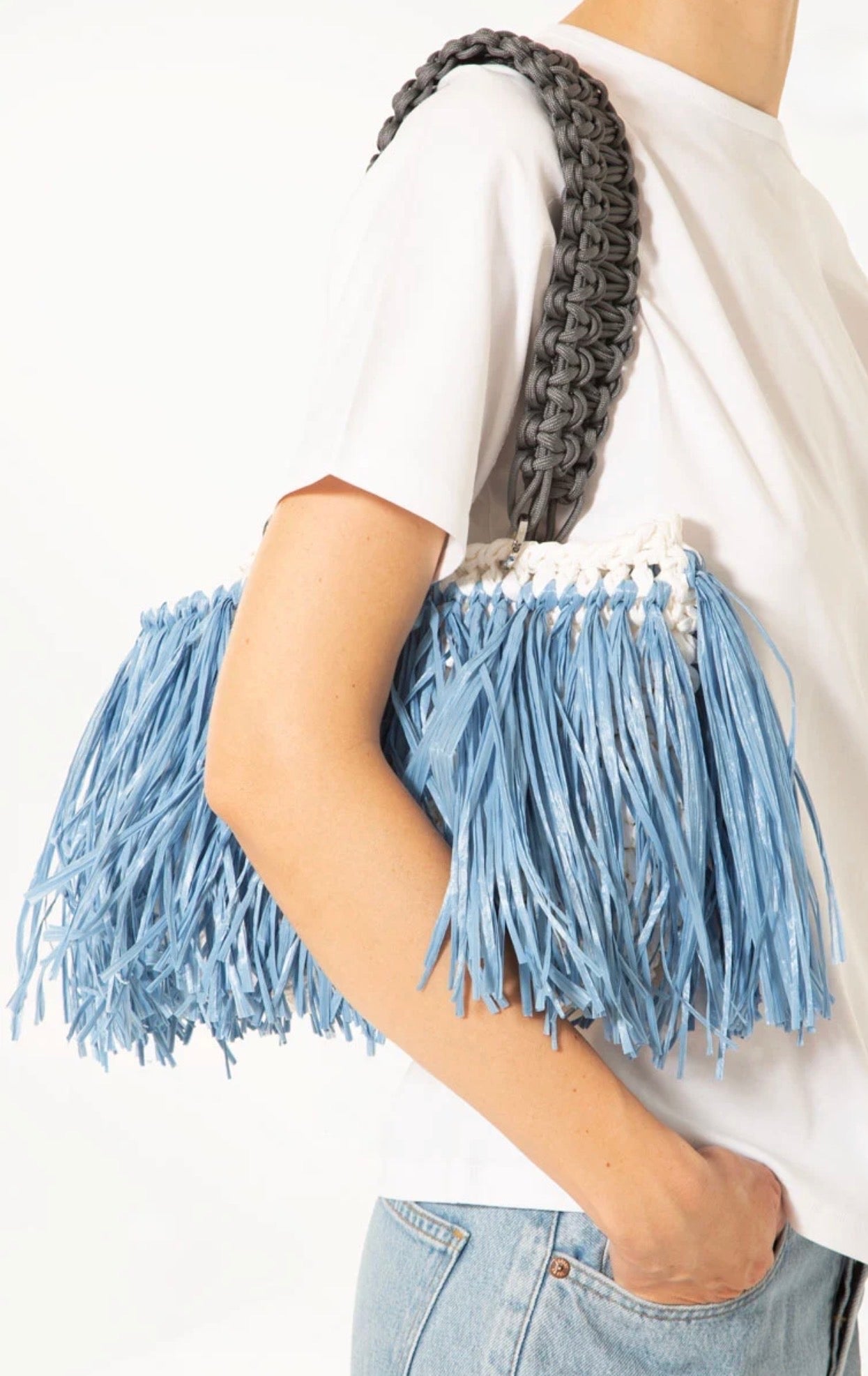 Sky Blue Tiny Malibu Beach Bag