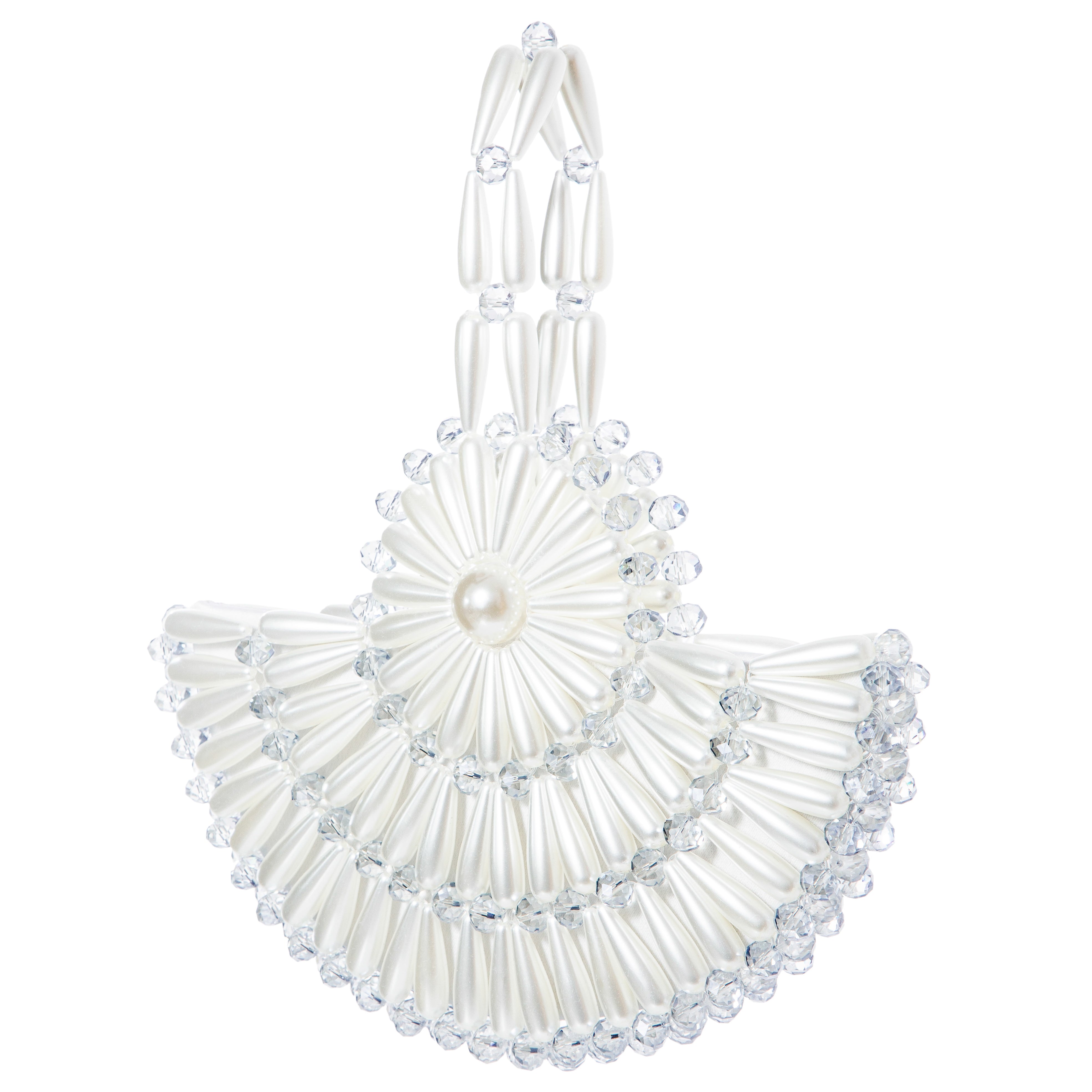 Ivory & Baby Blue Small Selene Clutch