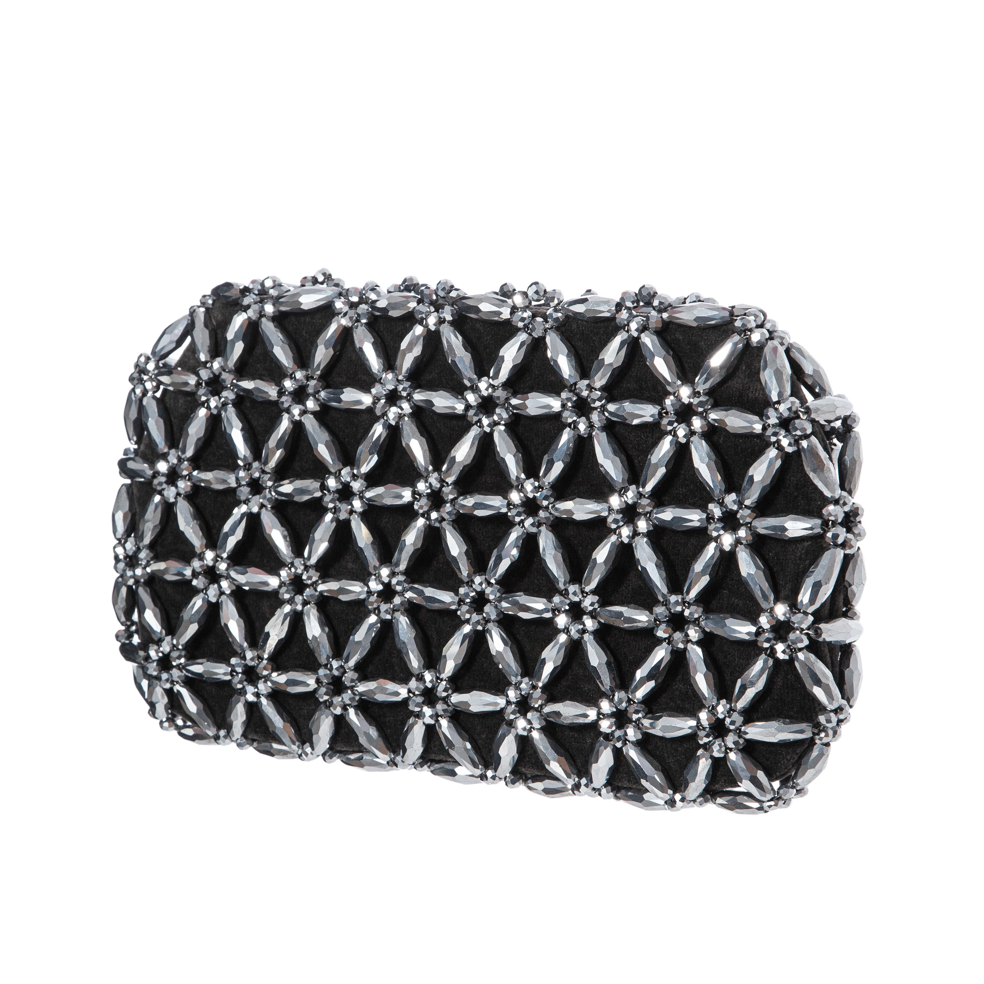 Silver Large Tebea Clutch