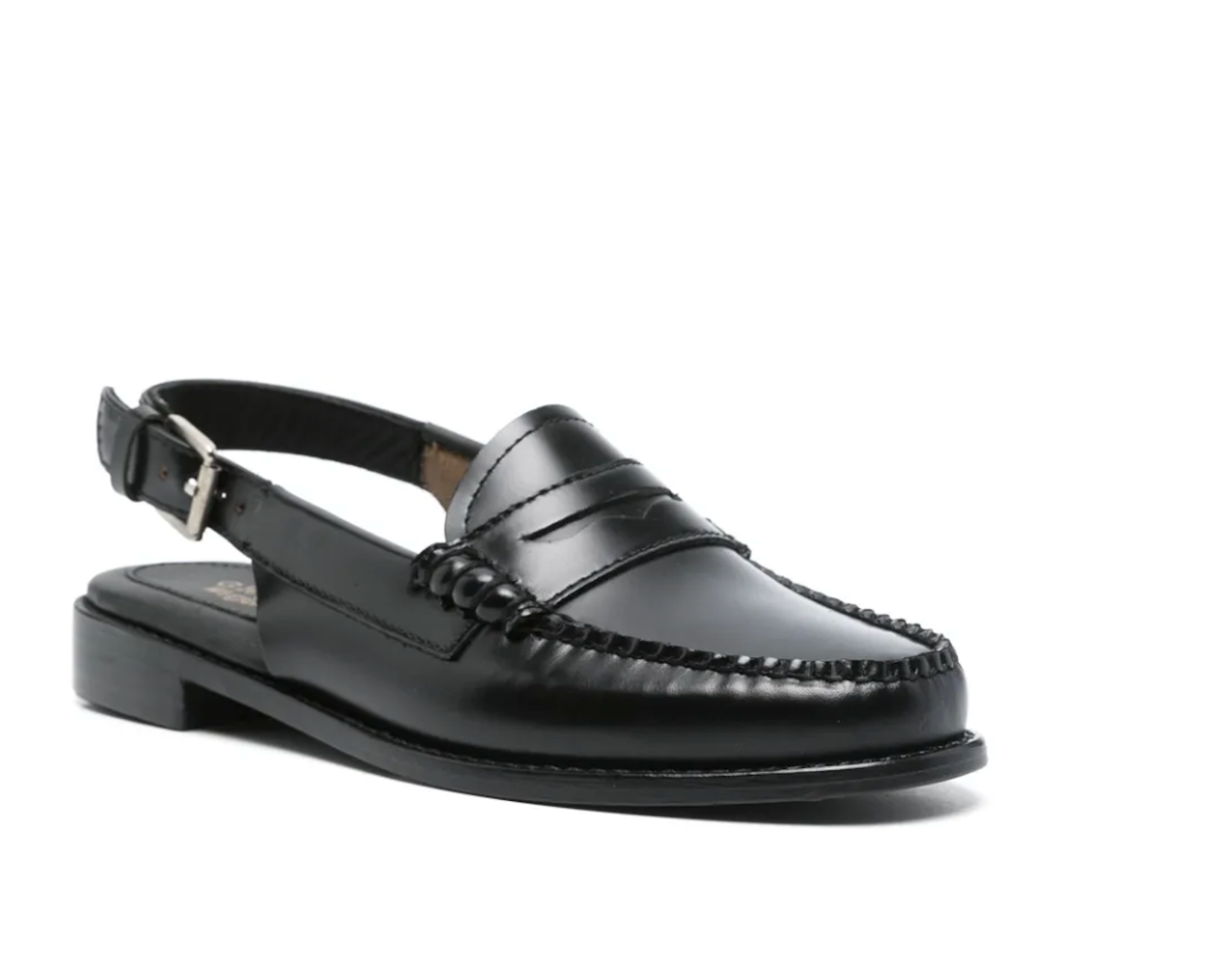 Penny Slingback buckle strap loafers