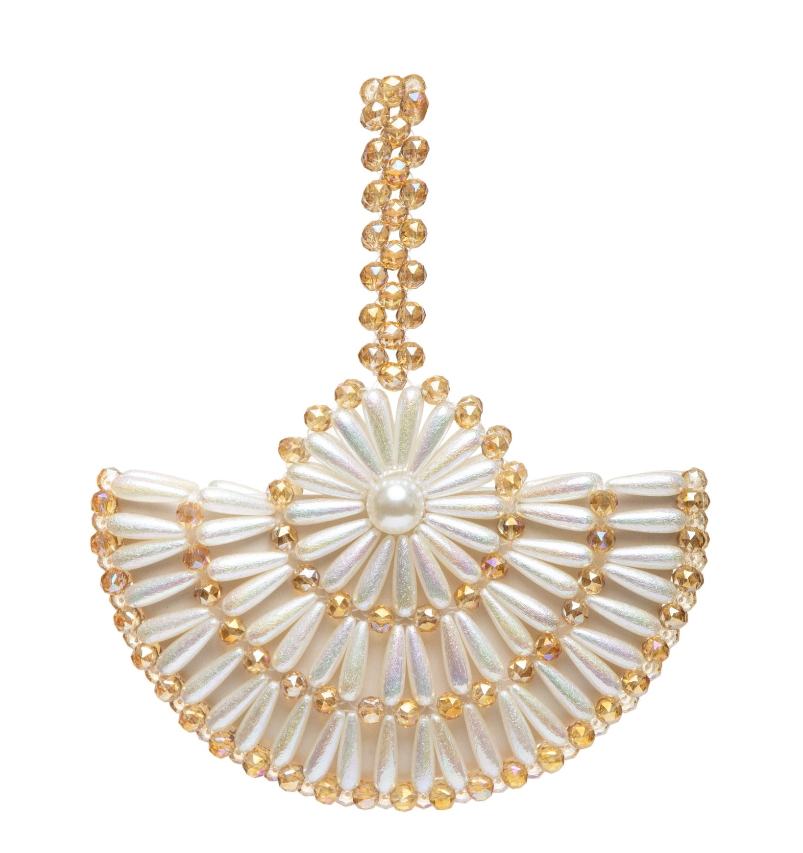 Ivory & Golden Amber Small Selene Clutch