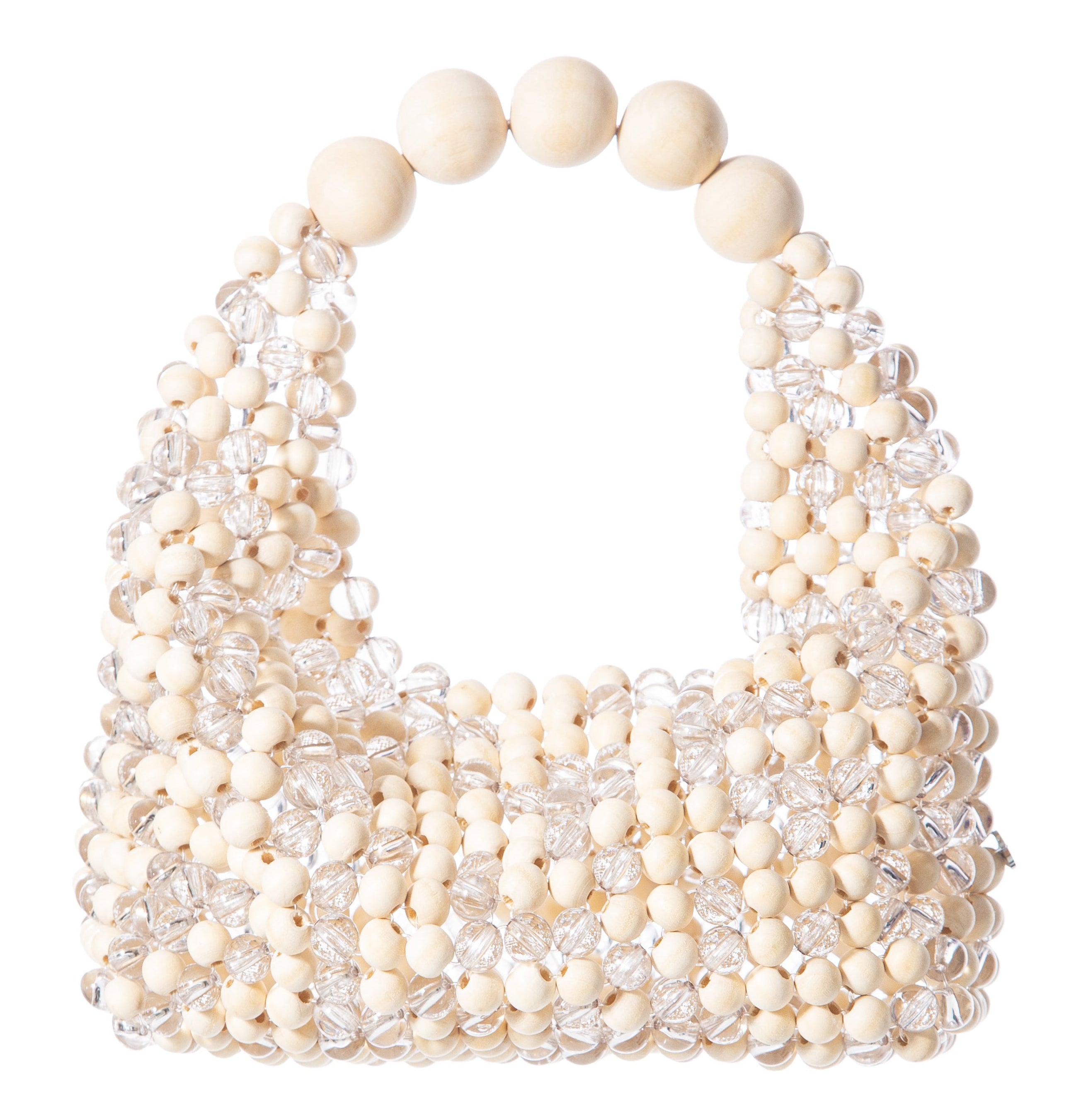 Transparent & Beige Medium Jodie Bag